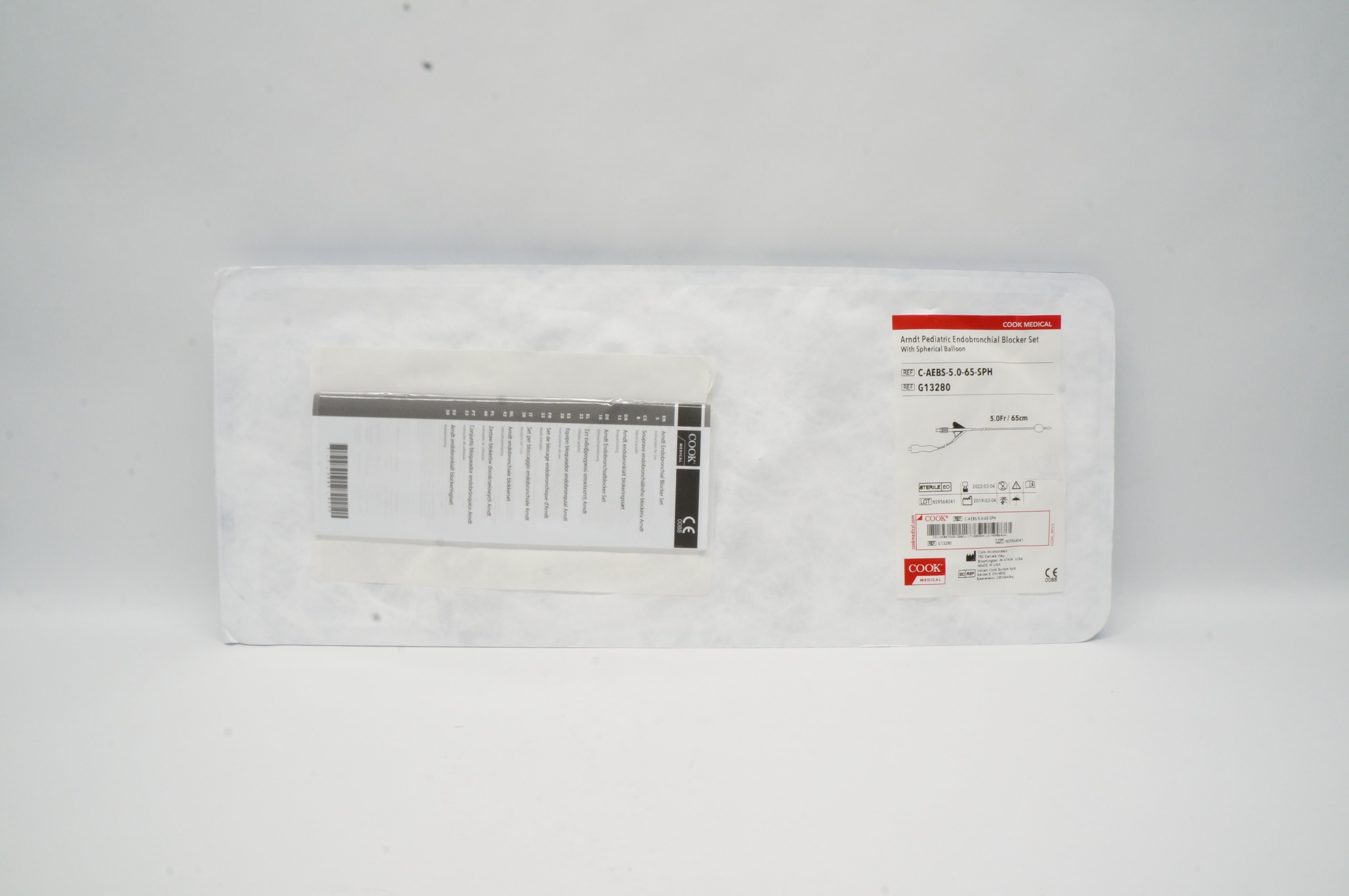 Cook Medical G13280 Arndt Pediatric Endobronchial Blocker Set 5.0Fr x 65 cm