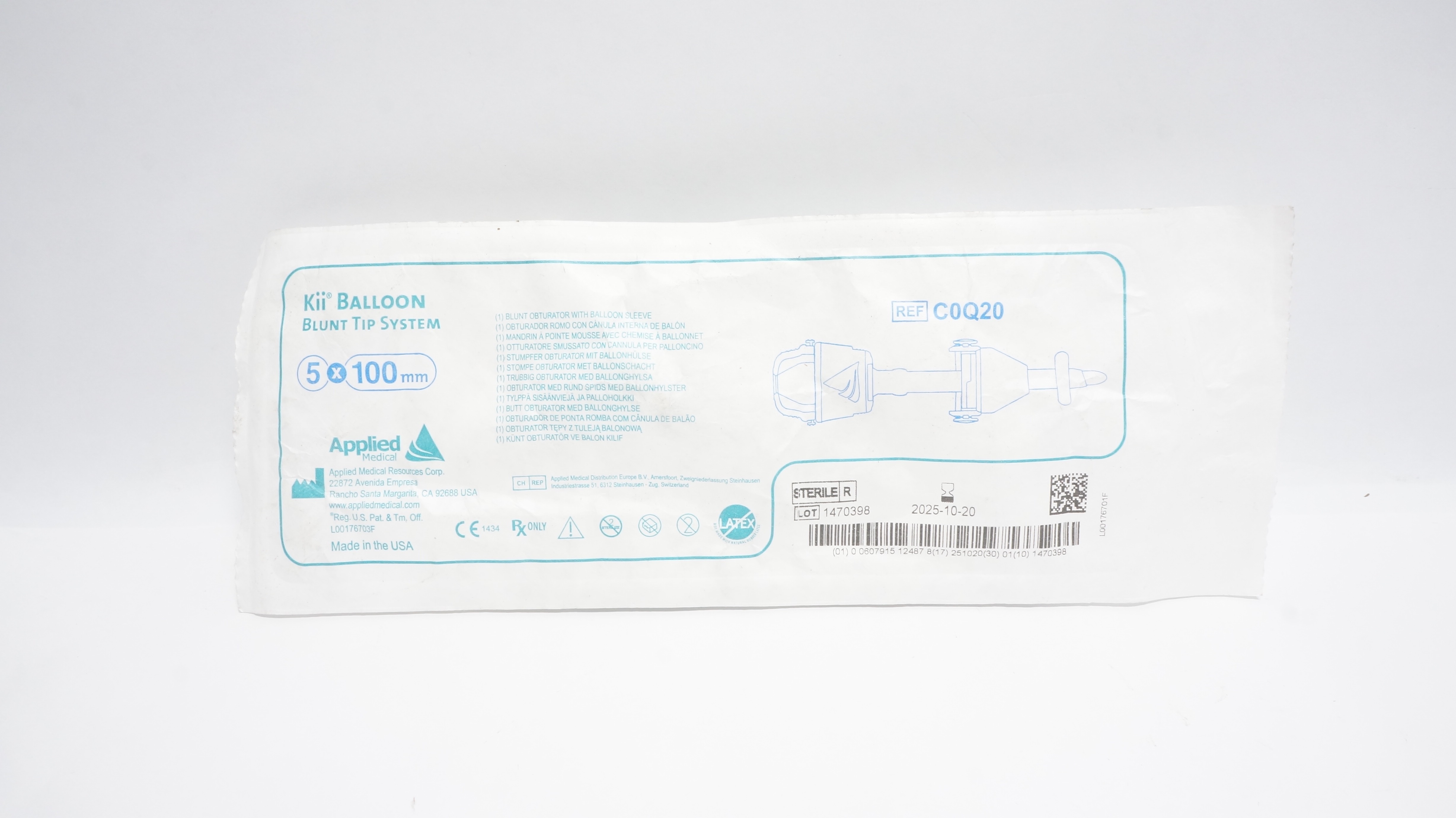 Applied Medical C0Q20 Kii Balloon Blunt Tip System 5 x 100mm (x)