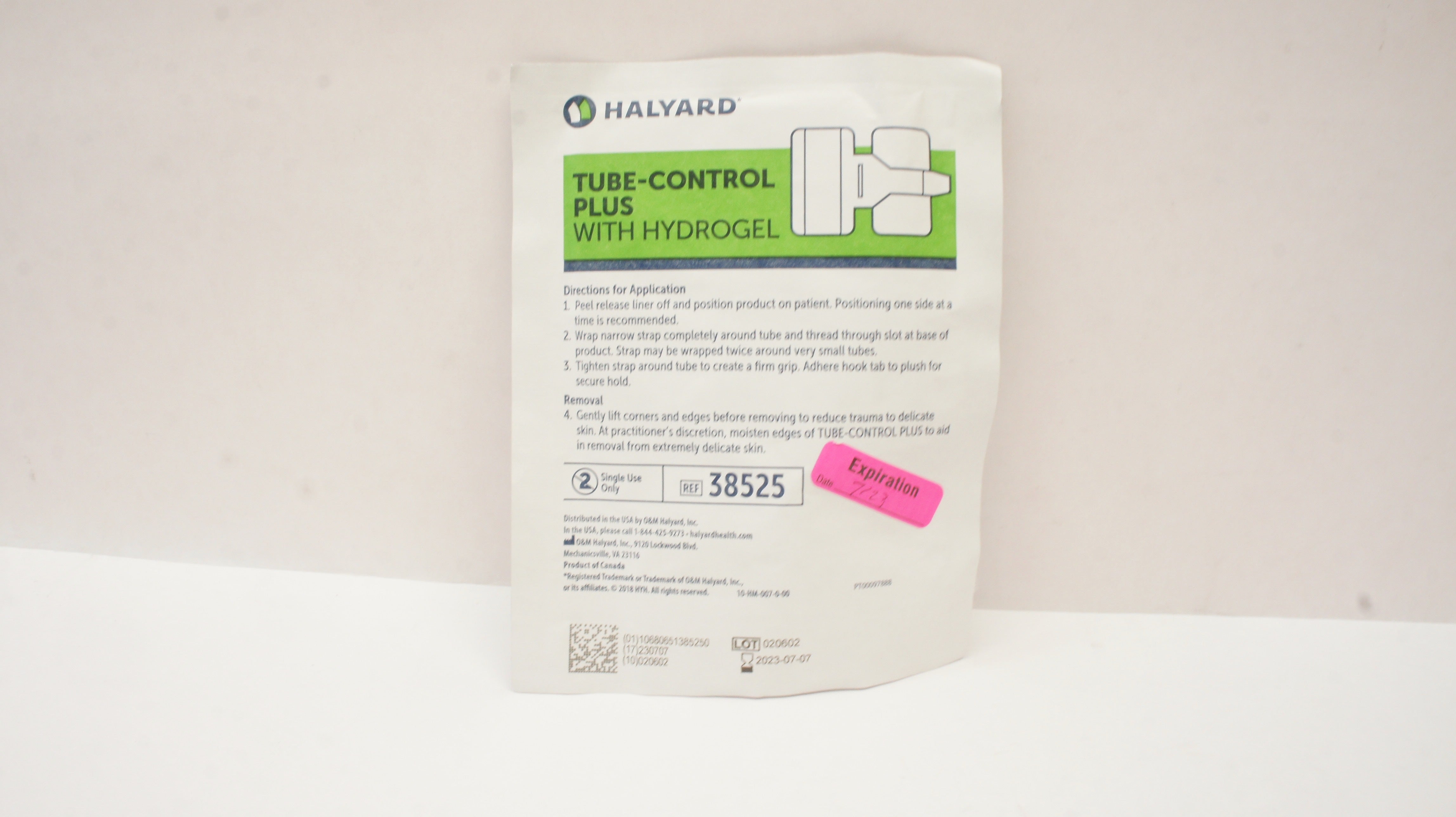 Halyard 38525 Tube-Control Plus  With Hydrogel (x)