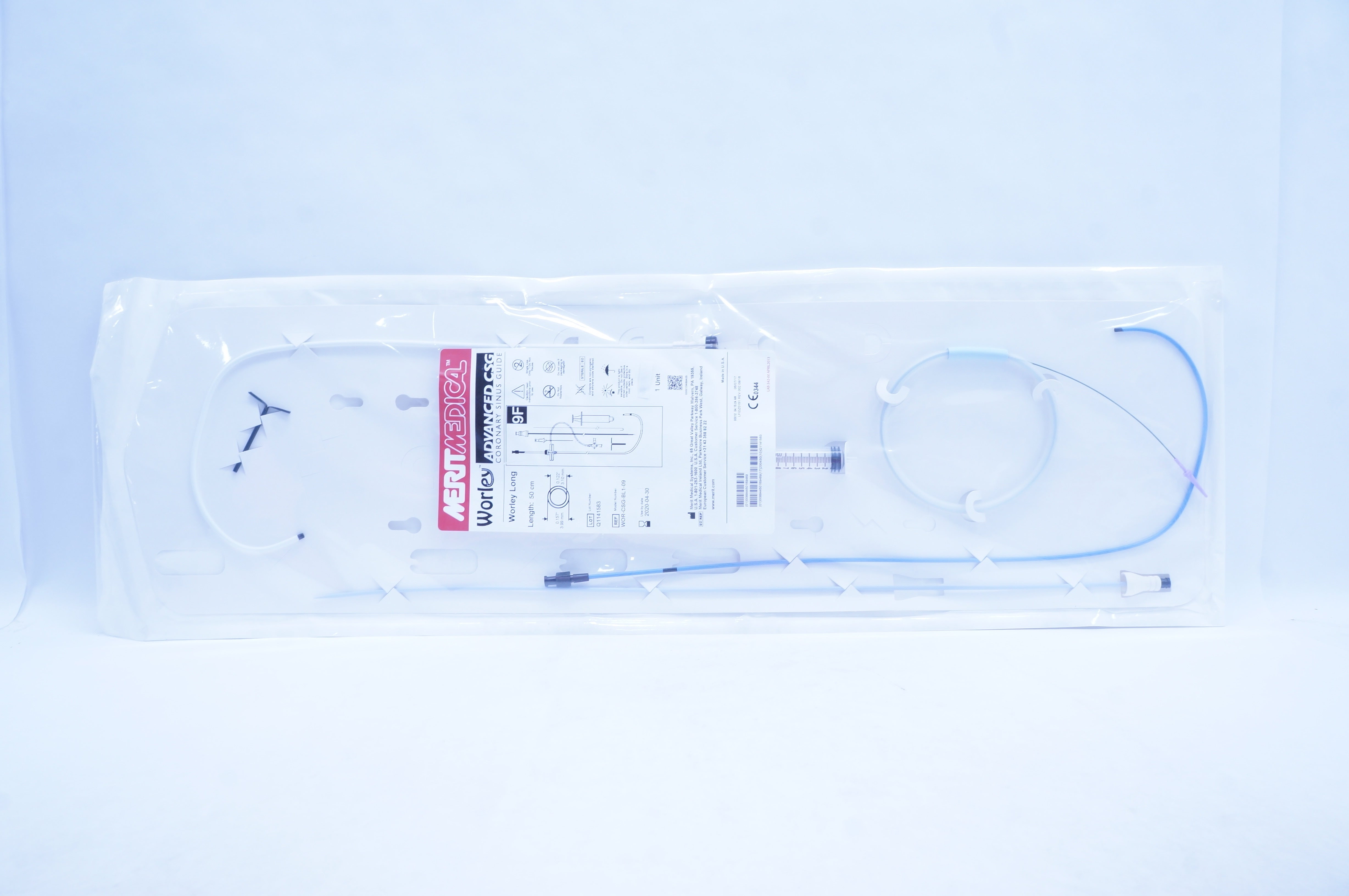 Merit Medical WOR-CSG-BL1-09 Worley Advanced CSG Coronary Sinus Guide 9Fx50cm(x)
