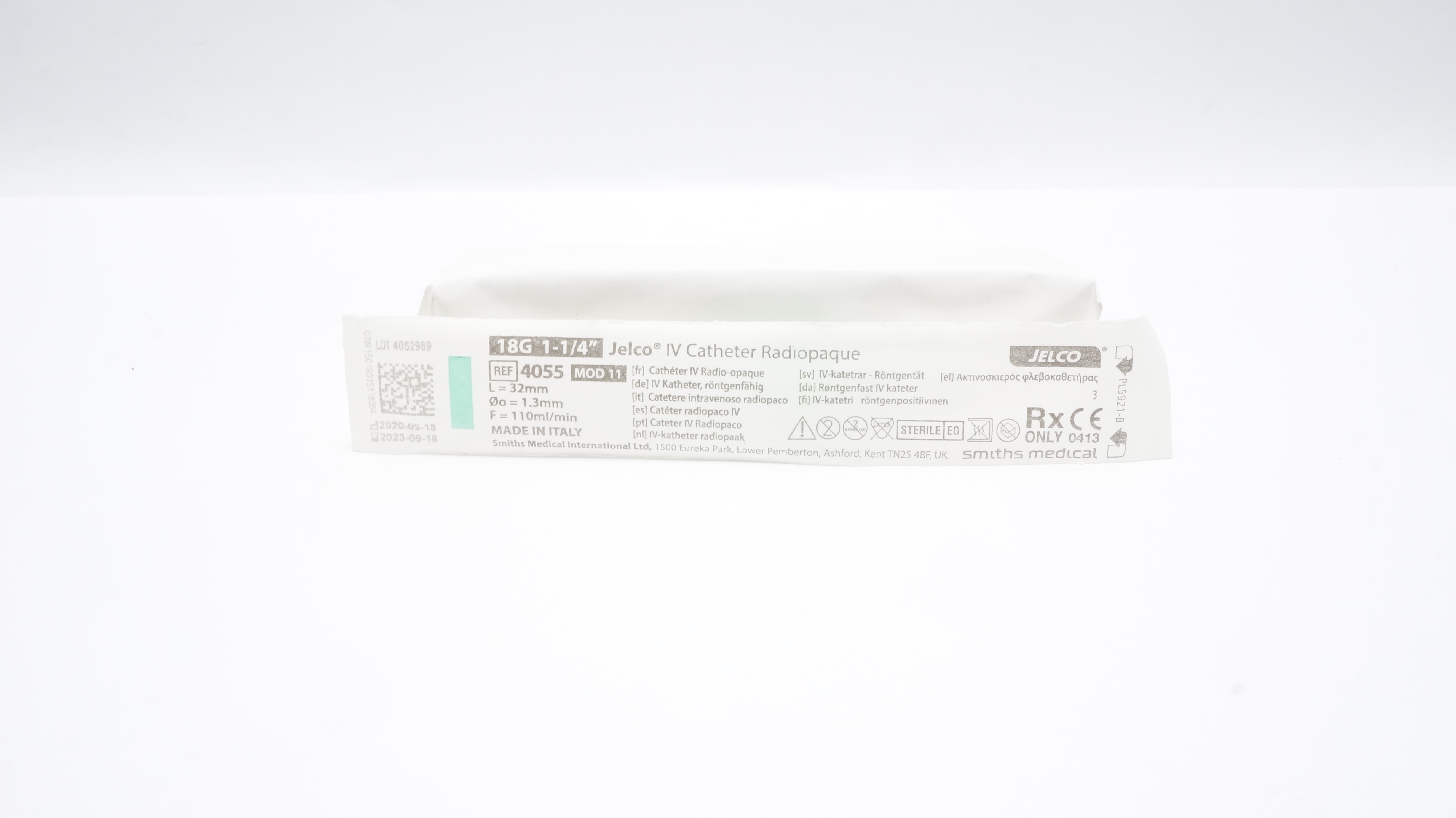 Smiths Medical 4055 Jelco IV Cath. Radiopaque 18G x 1-1/4in (x)