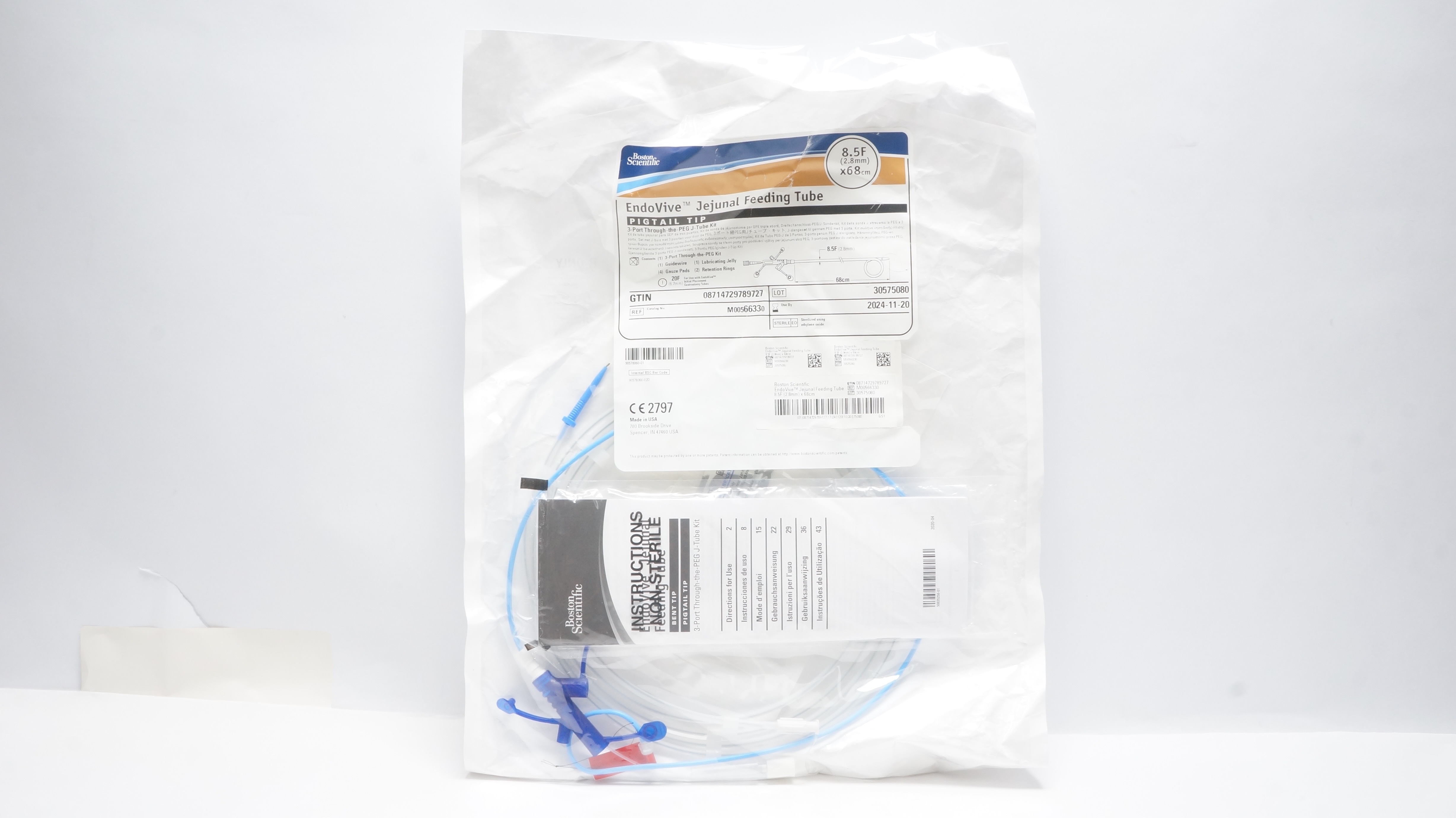 Boston Scientific M00566330 EndoVivo Jejunal Feeding Tube 8.5F x 68cm (x)