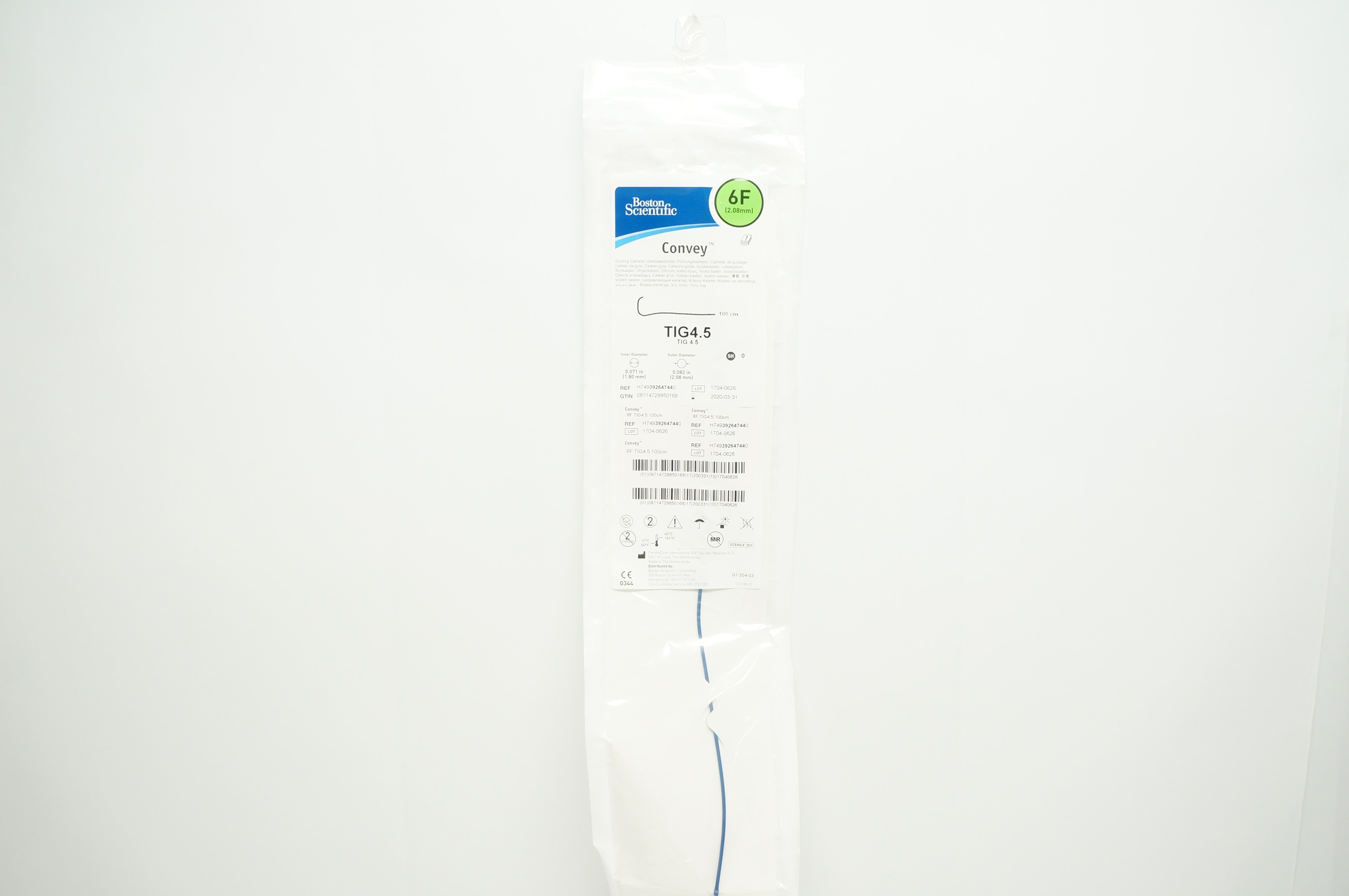 Boston Scientific 39264744 Convey Guiding Cath. 6F x 100cm, TIG4.5 (x)