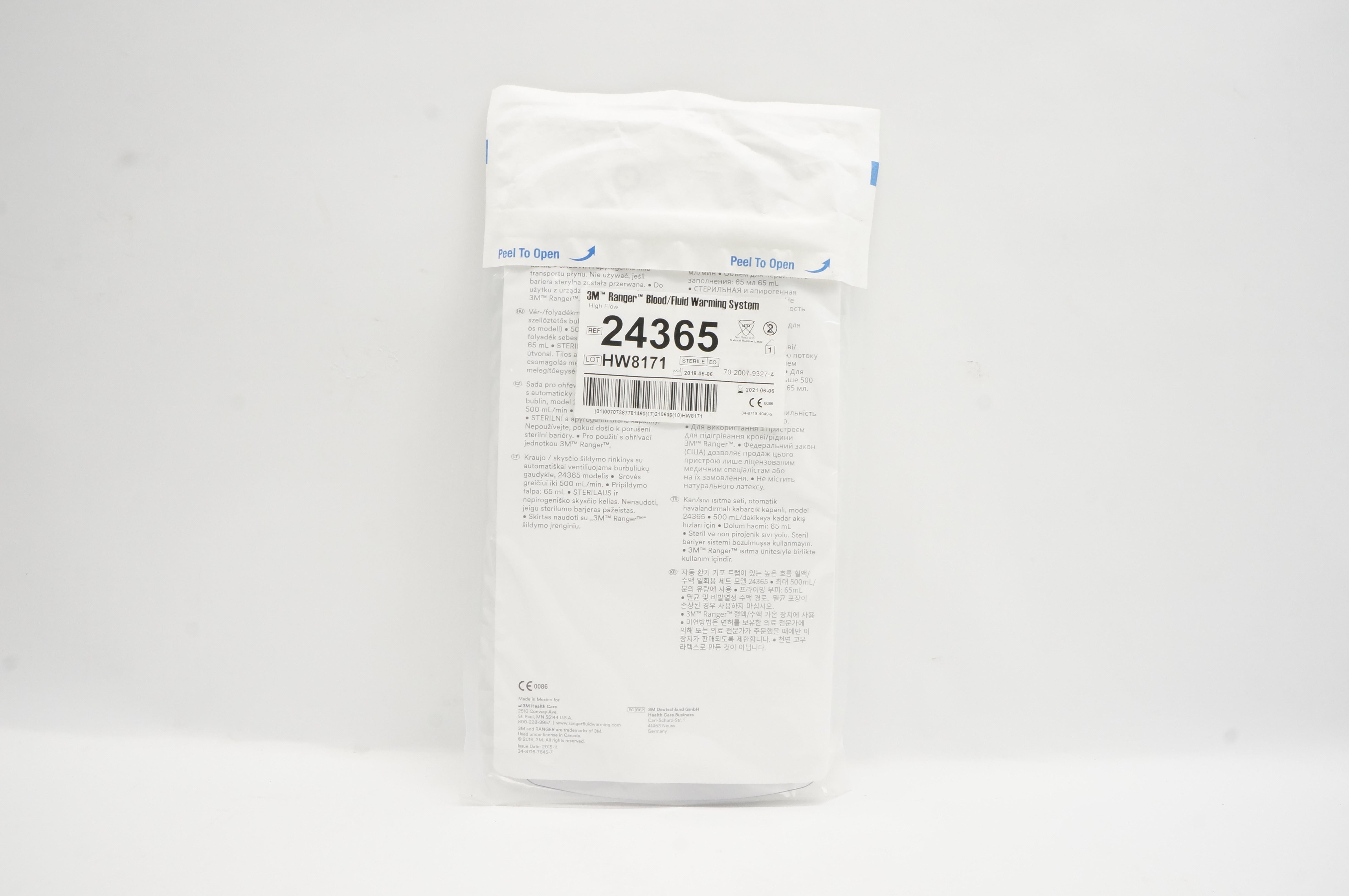 3M 24365 Ranger Blood/Fluid Warming System, High Flow, Sterile (x)