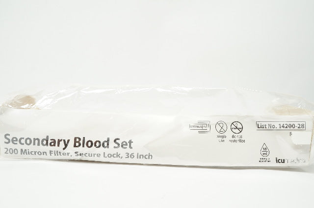 ICU Medical 14200-28 Secondary Blood Set 10 Drops / mL, 36inch