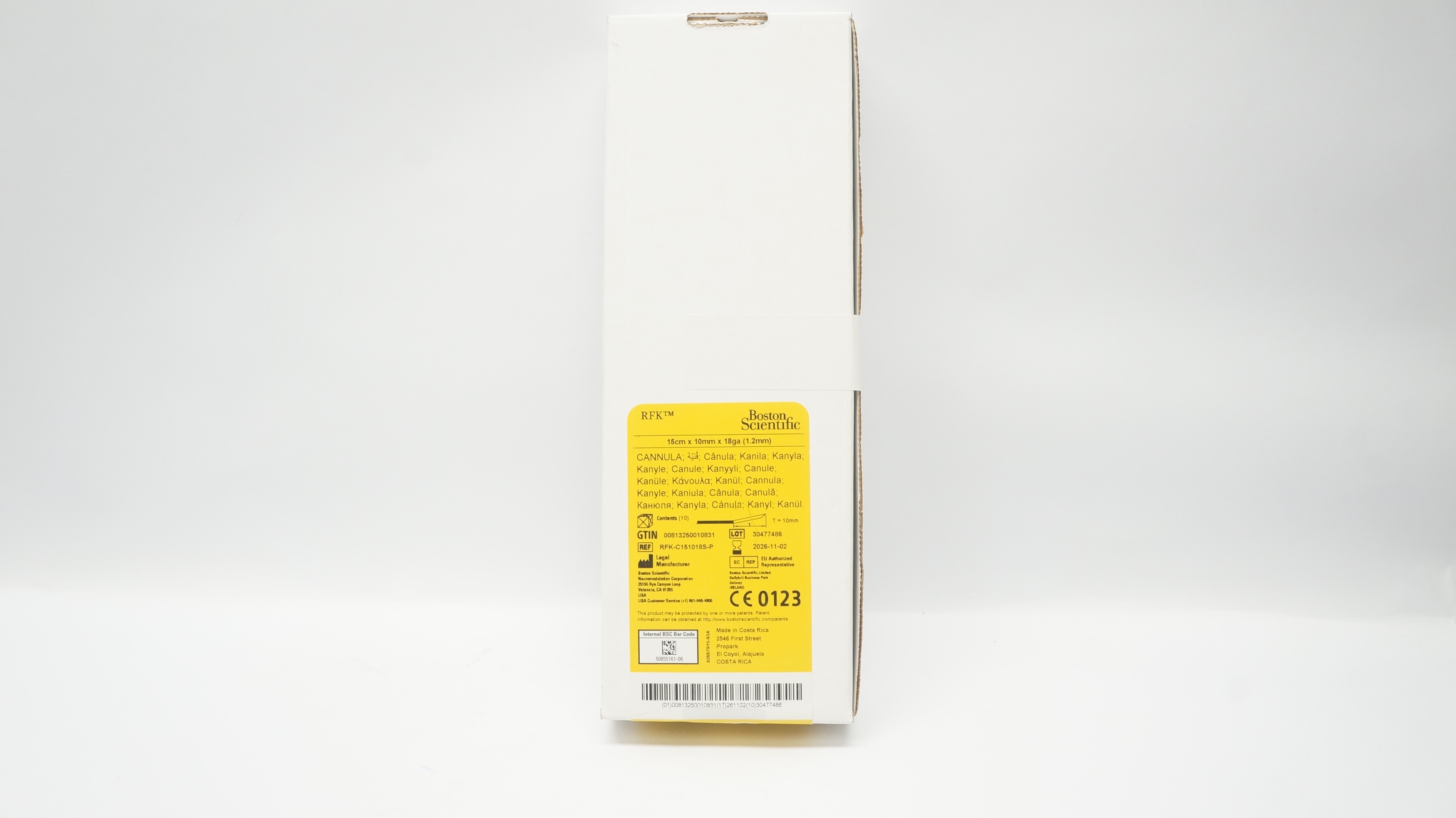 Boston Scientific RFK-C151018S-P Cannula 15cm x 10mm x 18Ga - Box of 9