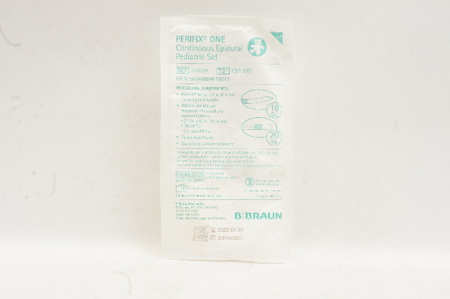 B. Braun 332291 Perifix One Continuous Epidural Pediatric Set 18Ga x 2inch (x)