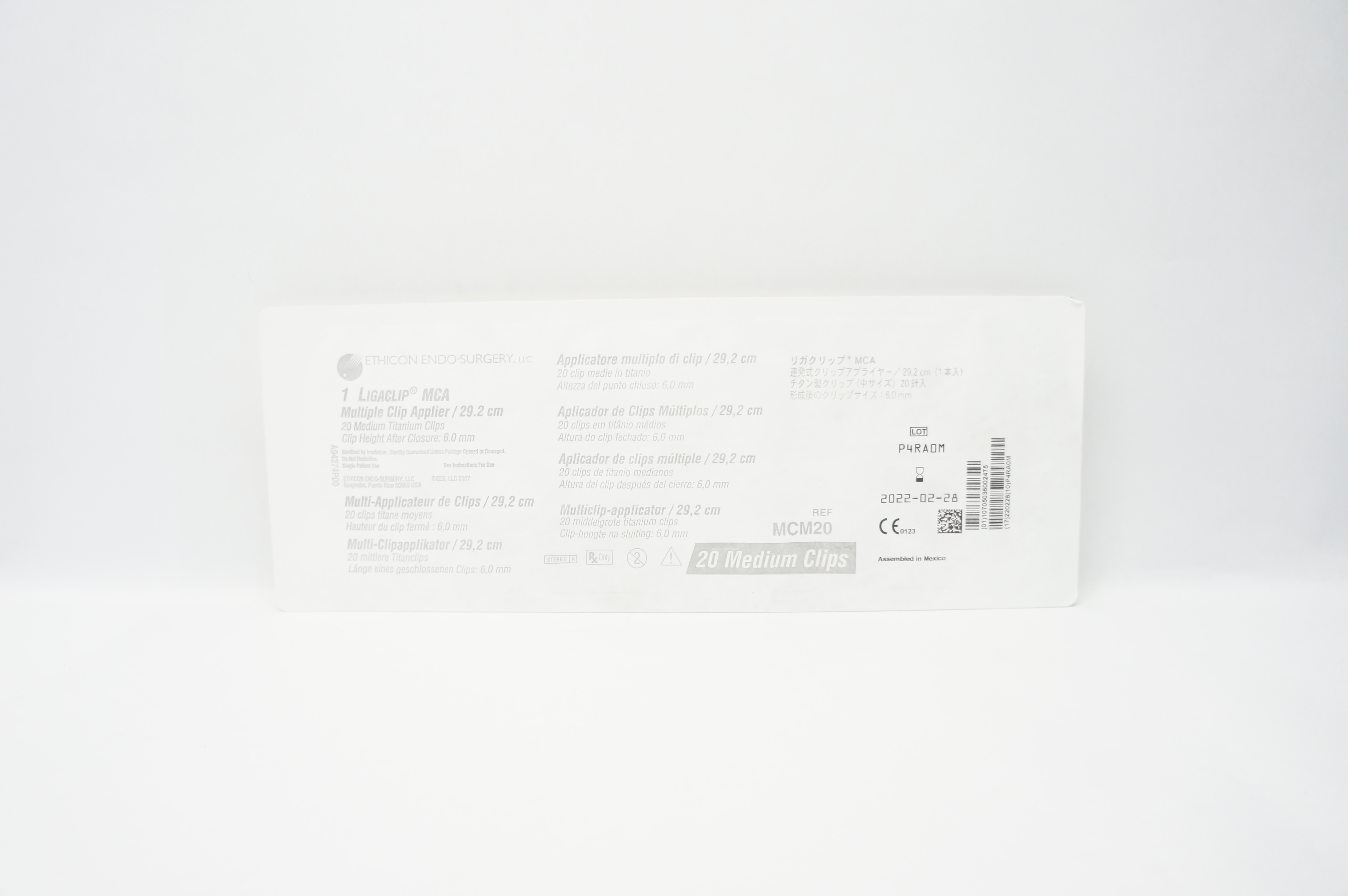 Ethicon MCM20 Ligaclip MCA Multiple Clip Applier 20 Medium Clips (x)