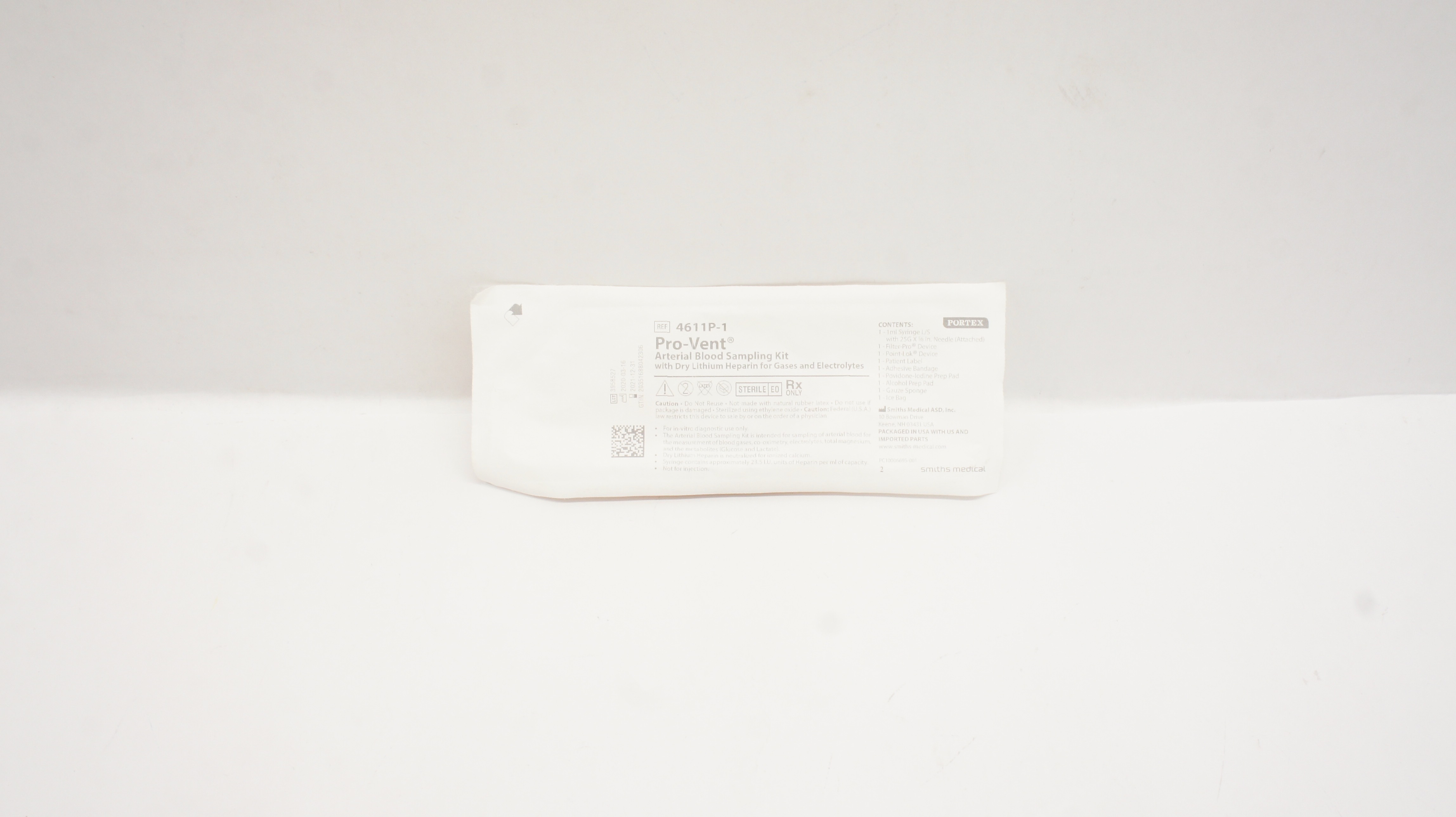 Smiths Medical 4611P-1 Portex Pro-Vent Arterial Blood Sampling Kit (x)