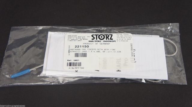 Karl Storz 221150 Hartmann Ear Forceps Very Fine Serrated Jaws