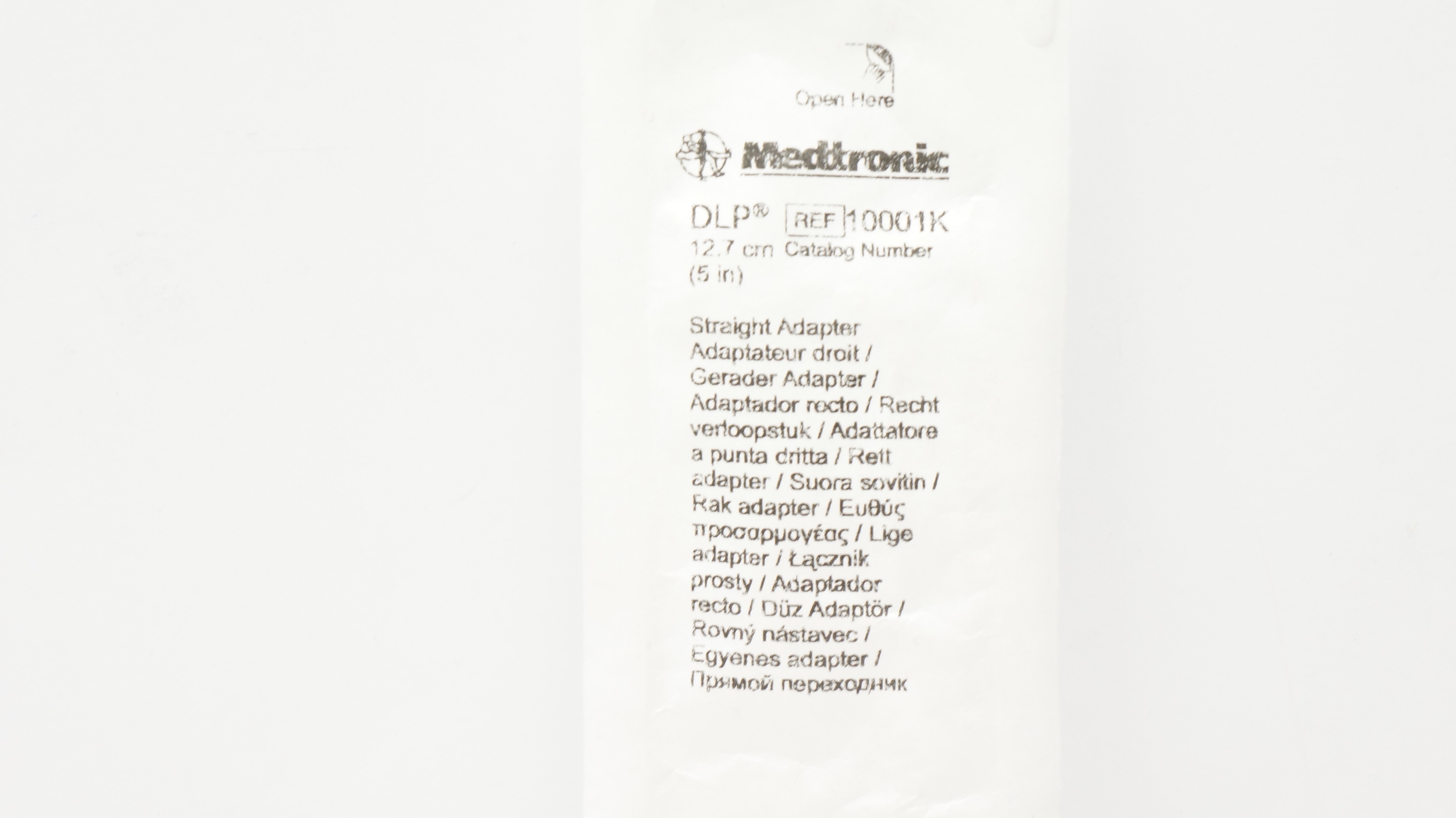 Medtronic 10001K DLP Straight Adapter 5inch