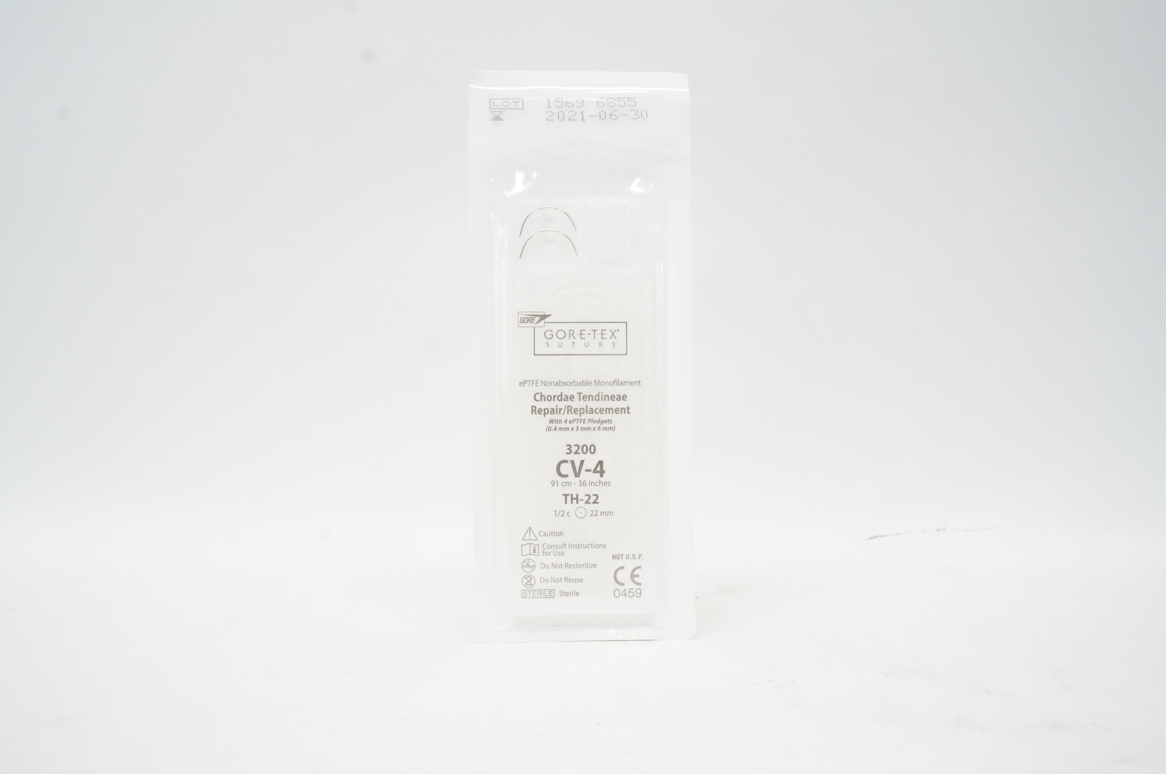 Gore 3200 CV-4 ePTFE Nonabsorbable Monofilament 91cm 36in TH-22 1/2c 22mm