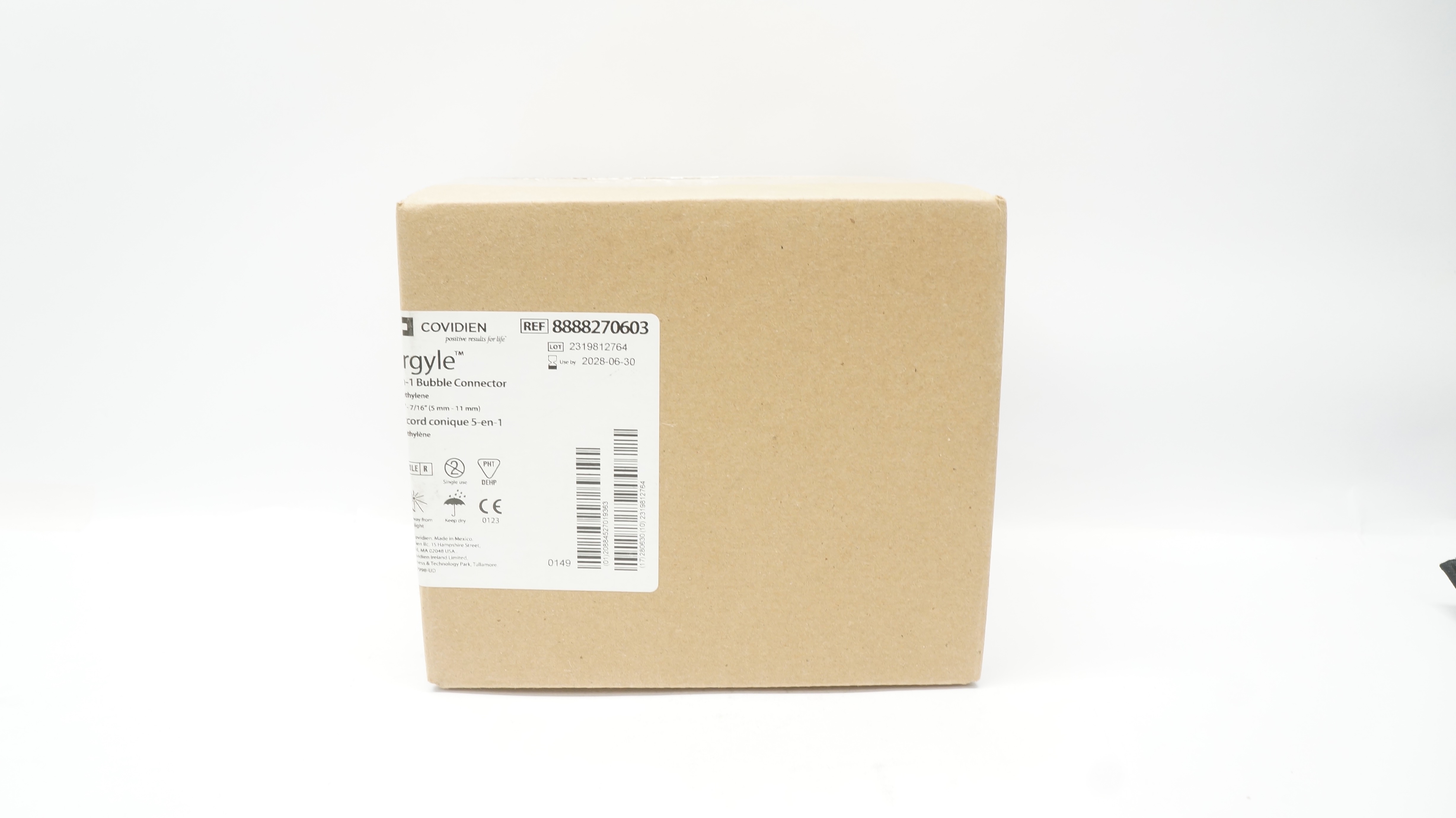 Covidien 8888270603 Argyle 5-in-1 Bubble Connector, 3/16 x 7/16inch - Box of 100