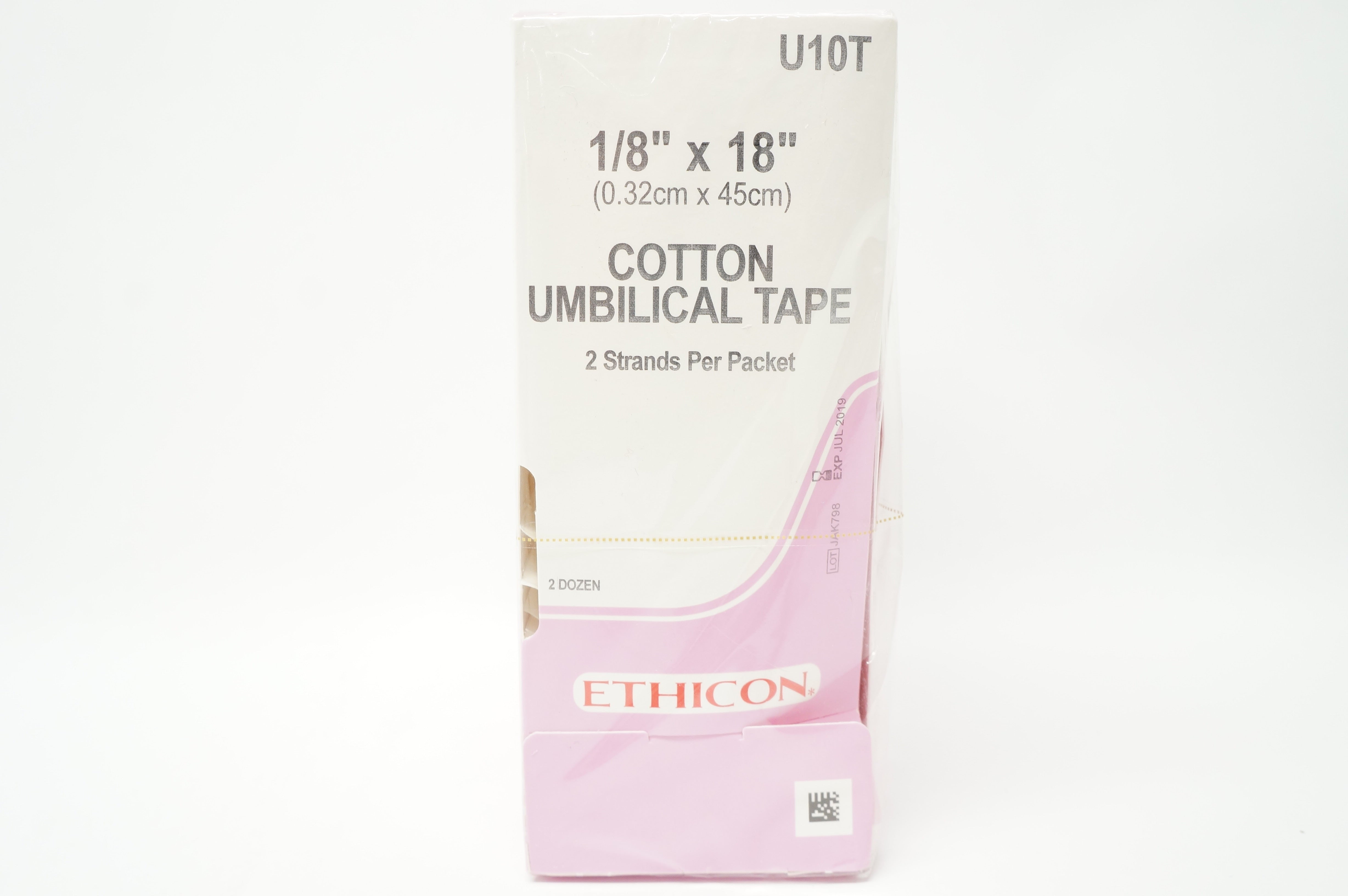 Ethicon U10T COTTON UMBILICAL TAPE 1/8inch x 18inch (x) - Box of 24