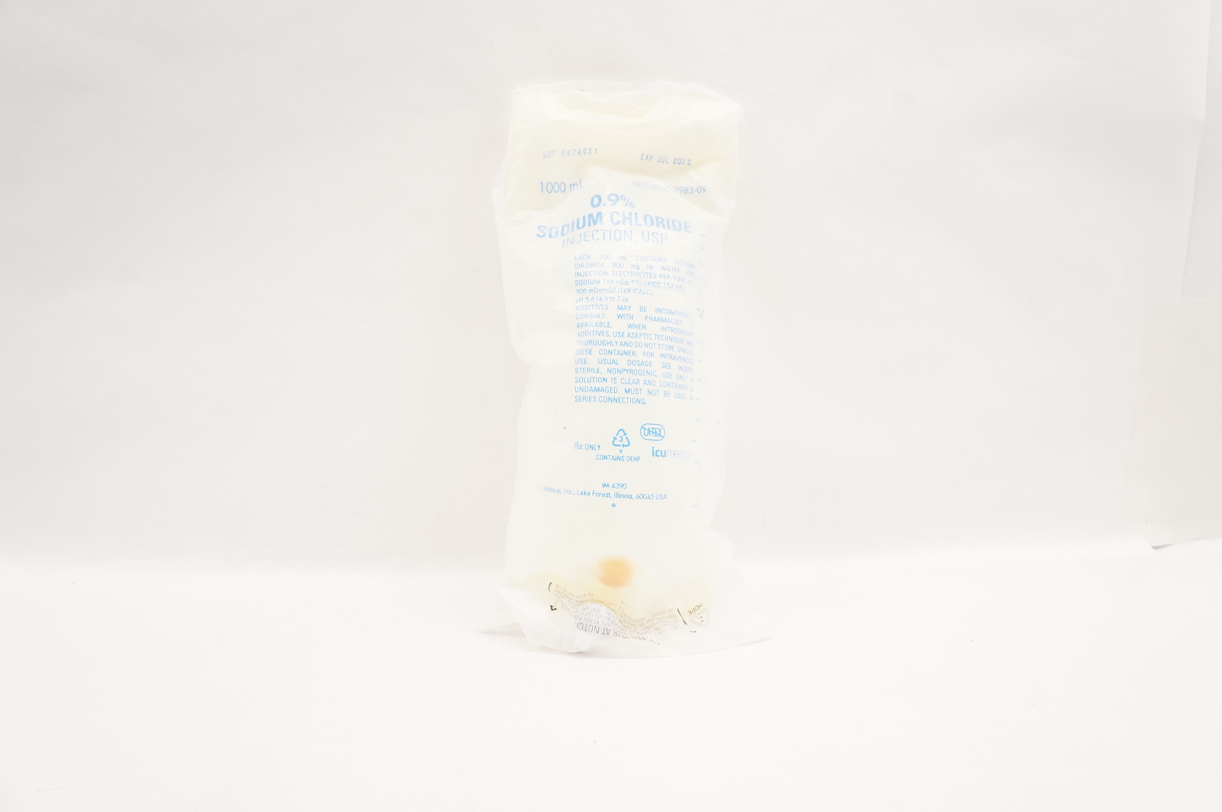 ICU Medical 0.9% Sodium Chloride Injection USP 1000mL