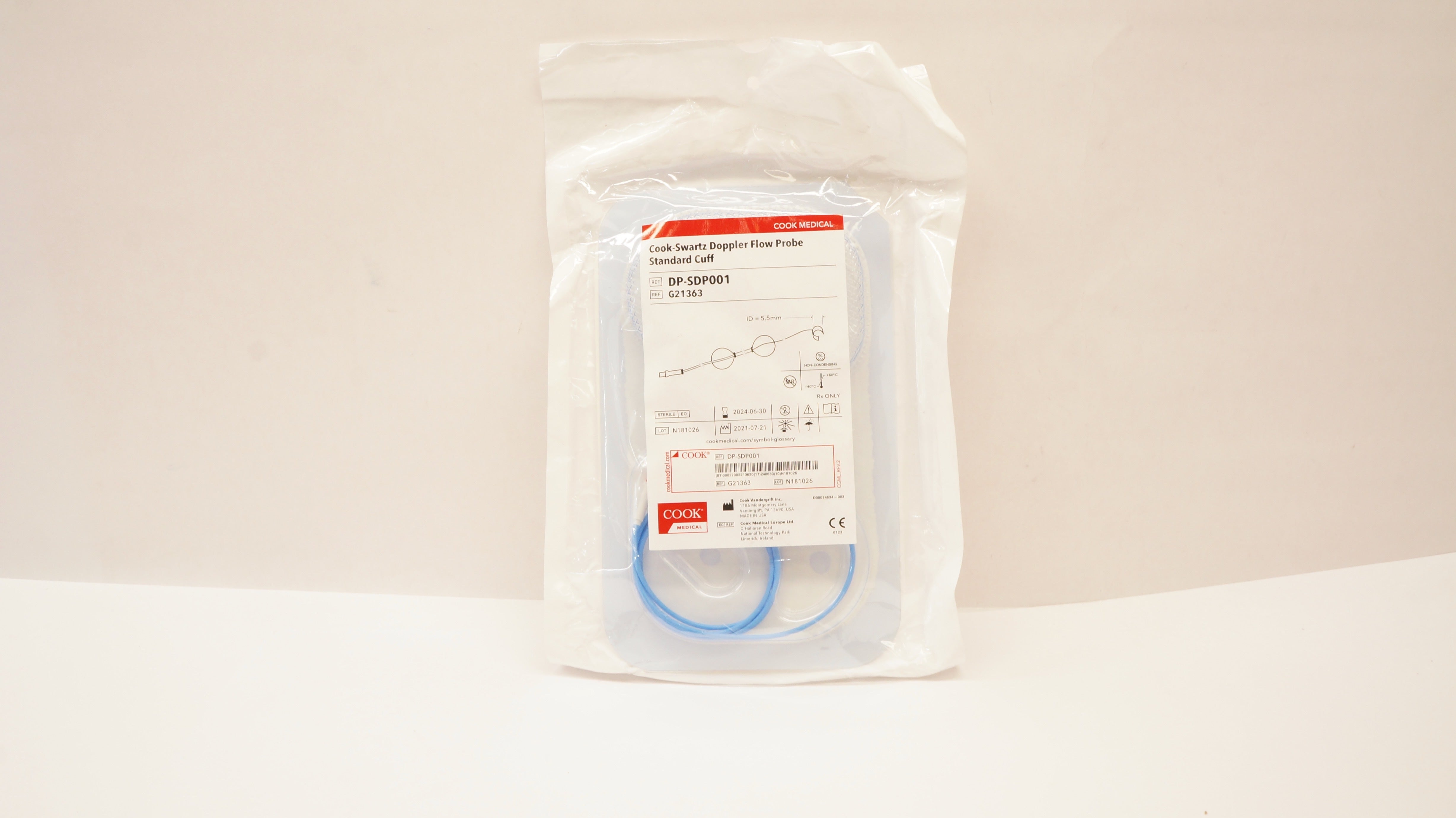Cook Medical G21363 Cook-Swartz Doppler Flow Probe Standard Cuff, I.D. 5.5mm