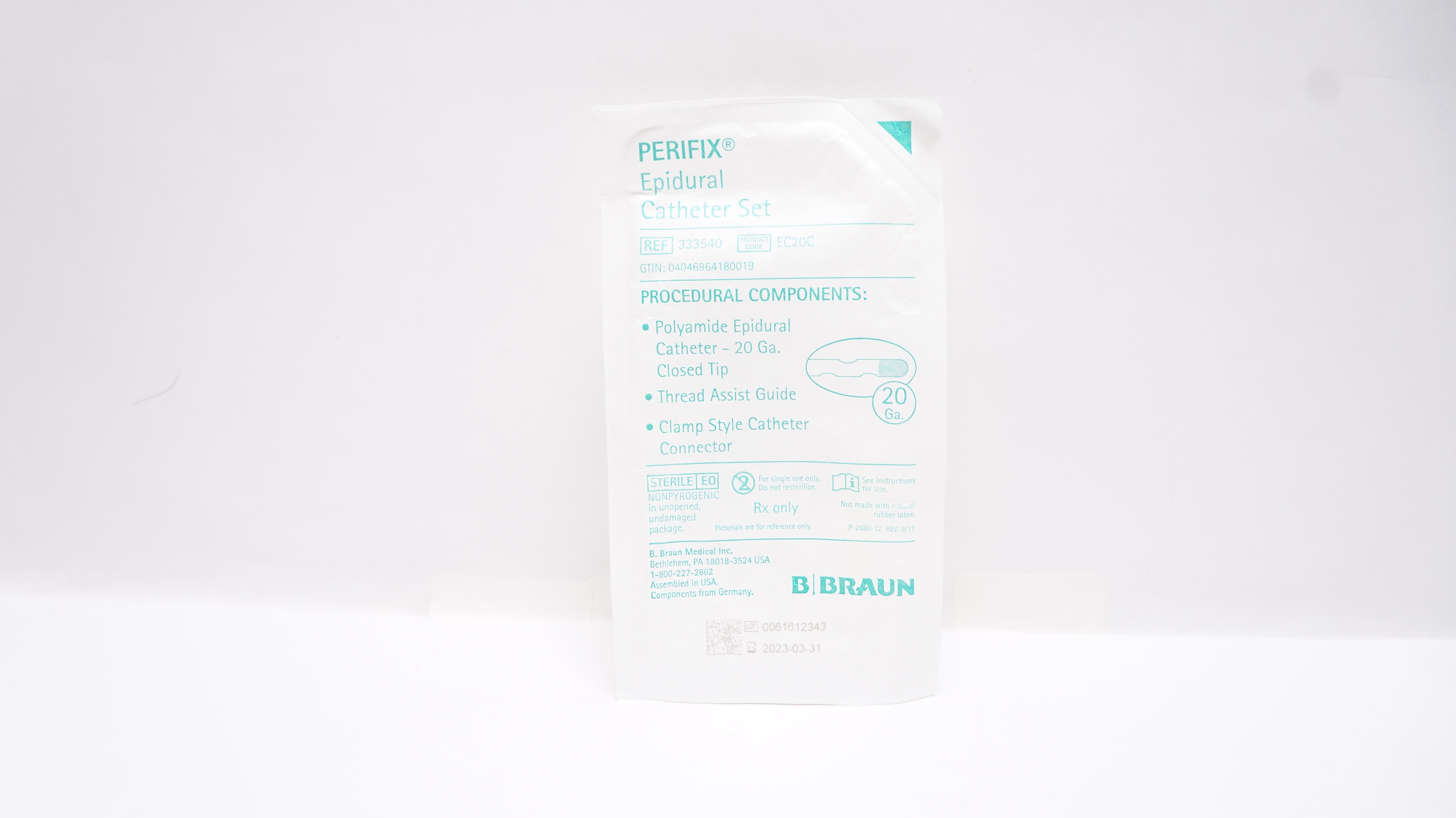 Braun 333540 Perifix Epidural Cath. Set 20 Ga (x)