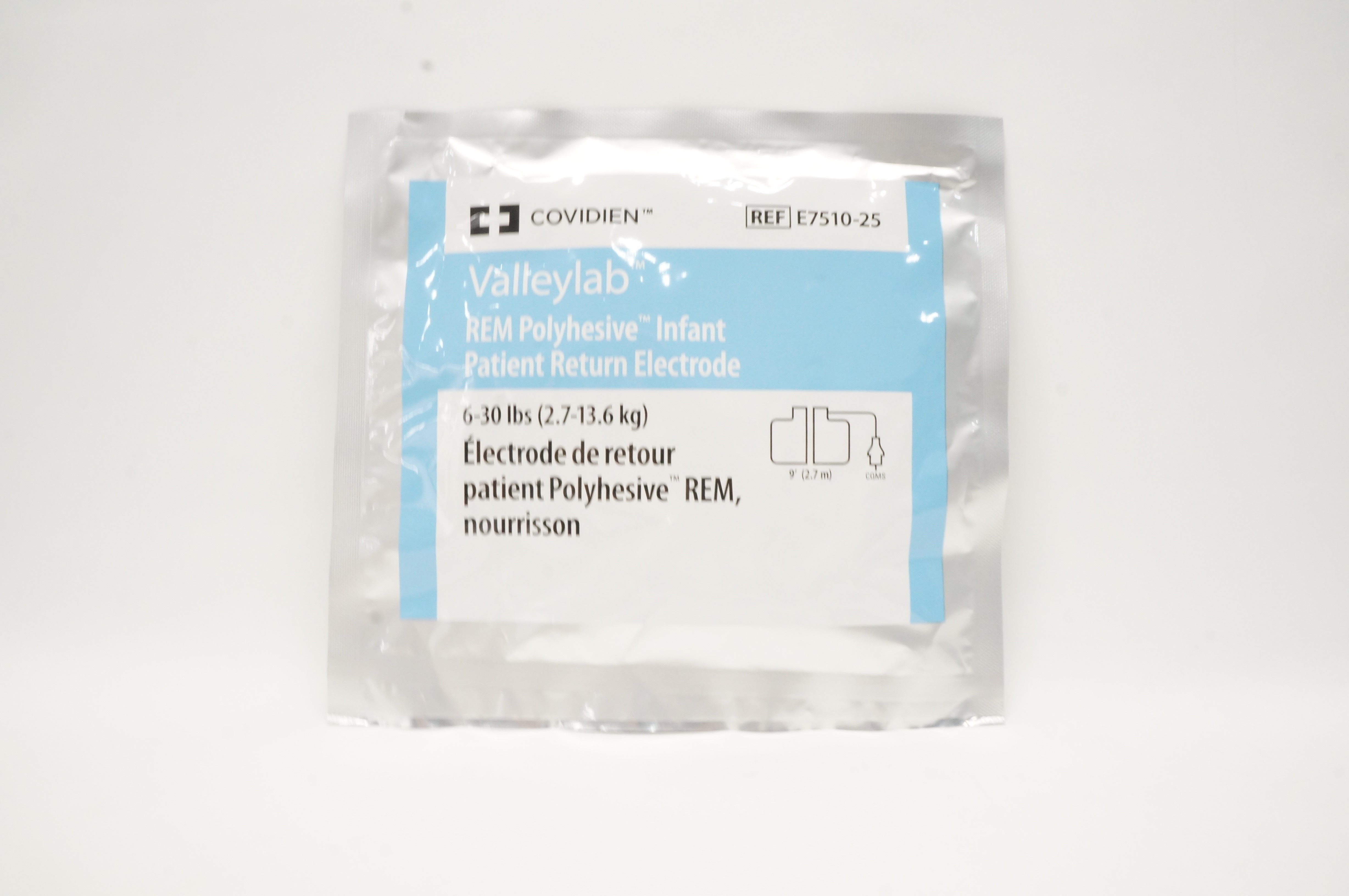 Covidien E7510-25 REM Polyhesive Infant Patient Return Electrode 6-30lbs (x)