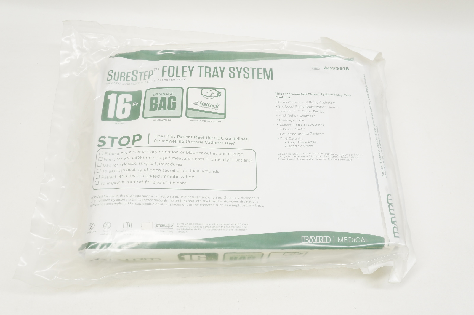 Bard A899916 SureStep Foley Tray System 16Fr.