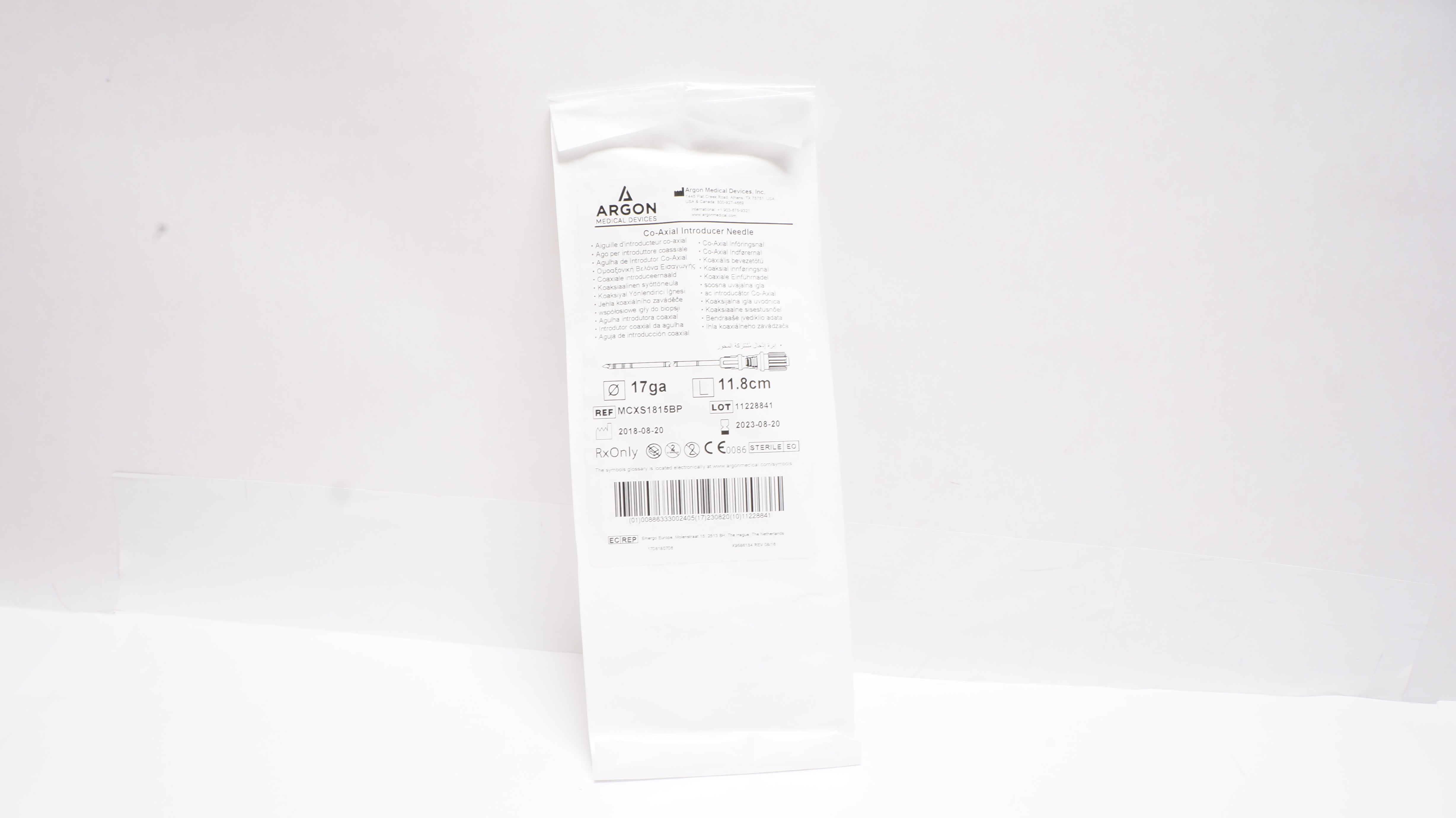 Argon Medical MCXS1815BP Co-Axial Introducer Ndle, 17Ga x 11.8cm (x)
