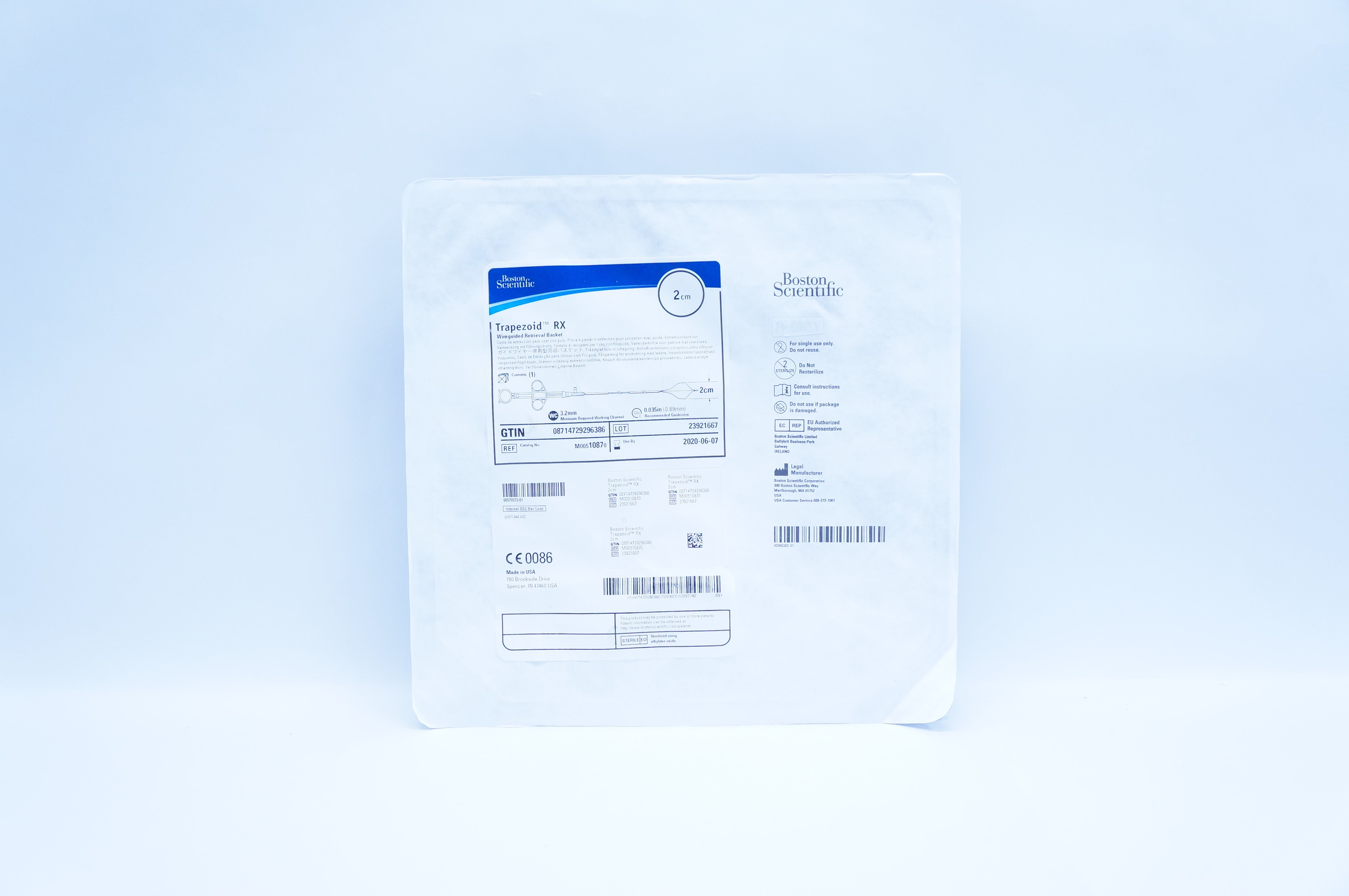Boston Scientific 1087 Trapezoid RX Wireguided Retrieval Basket 2 cm (x)