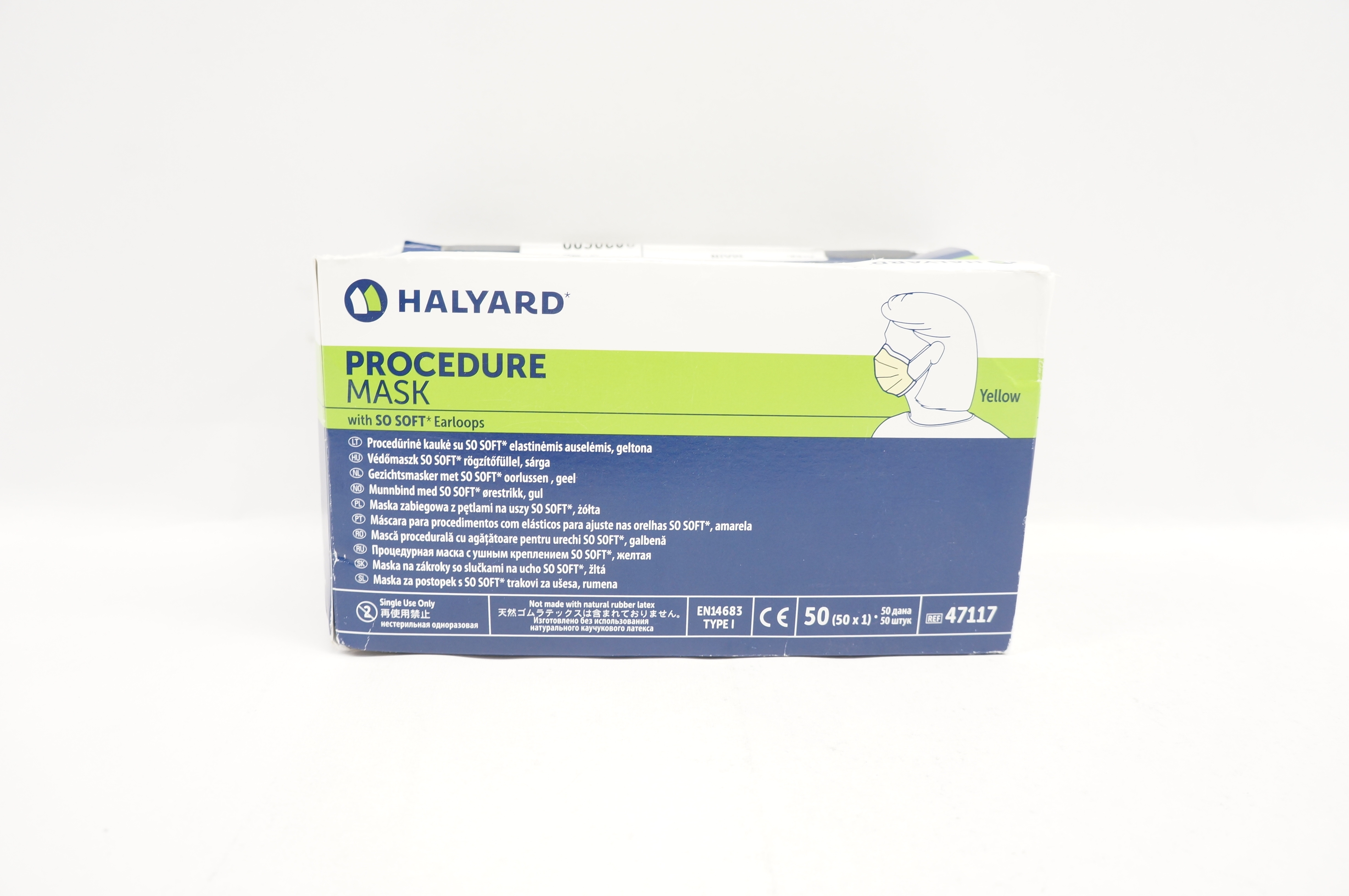 Halyard 47117 Procedure Mak with SO SOFT Earloops - Box of 50