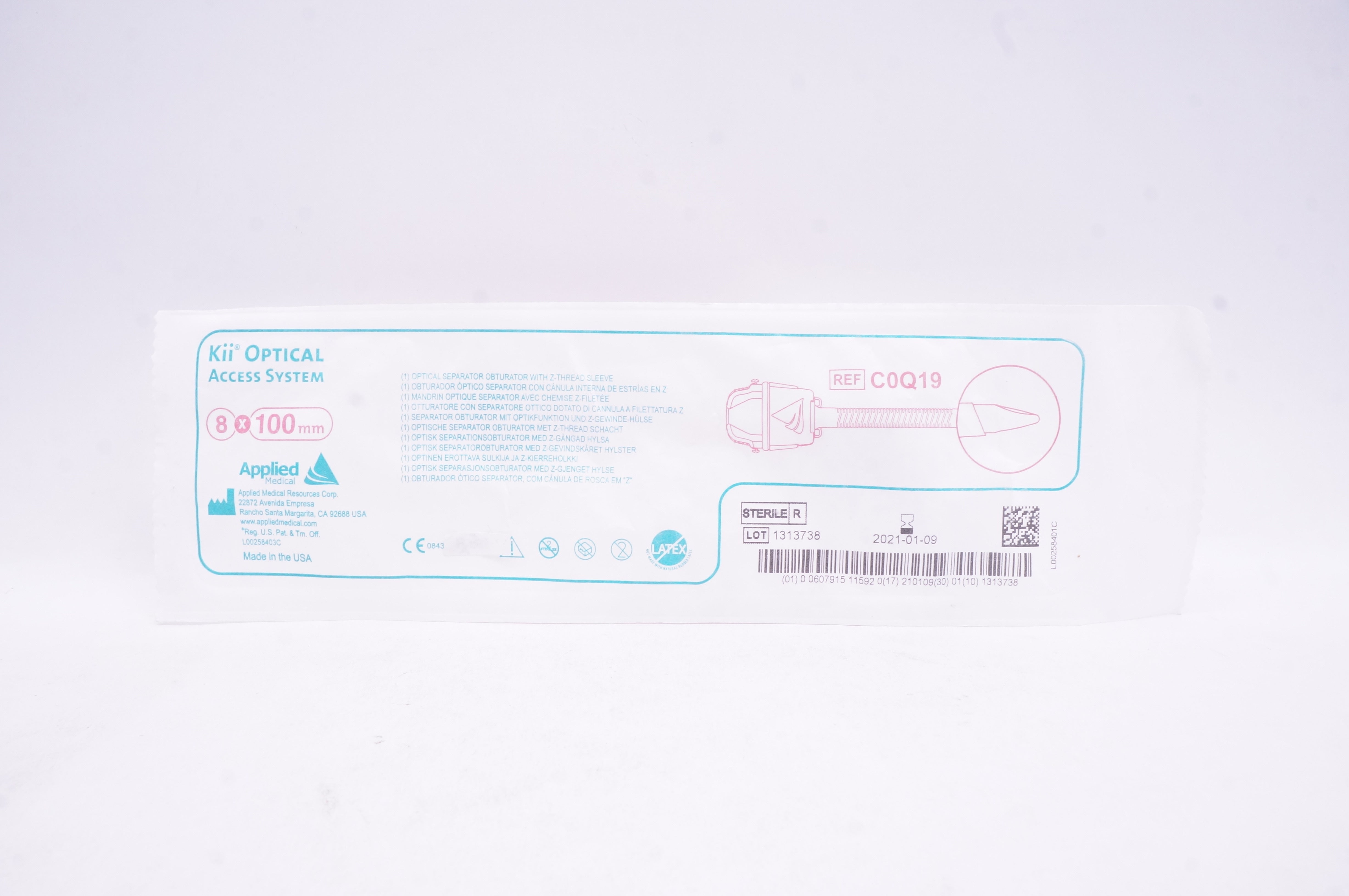 Applied Medical C0Q19 Kii Optical Access System 8 x 100mm (x)