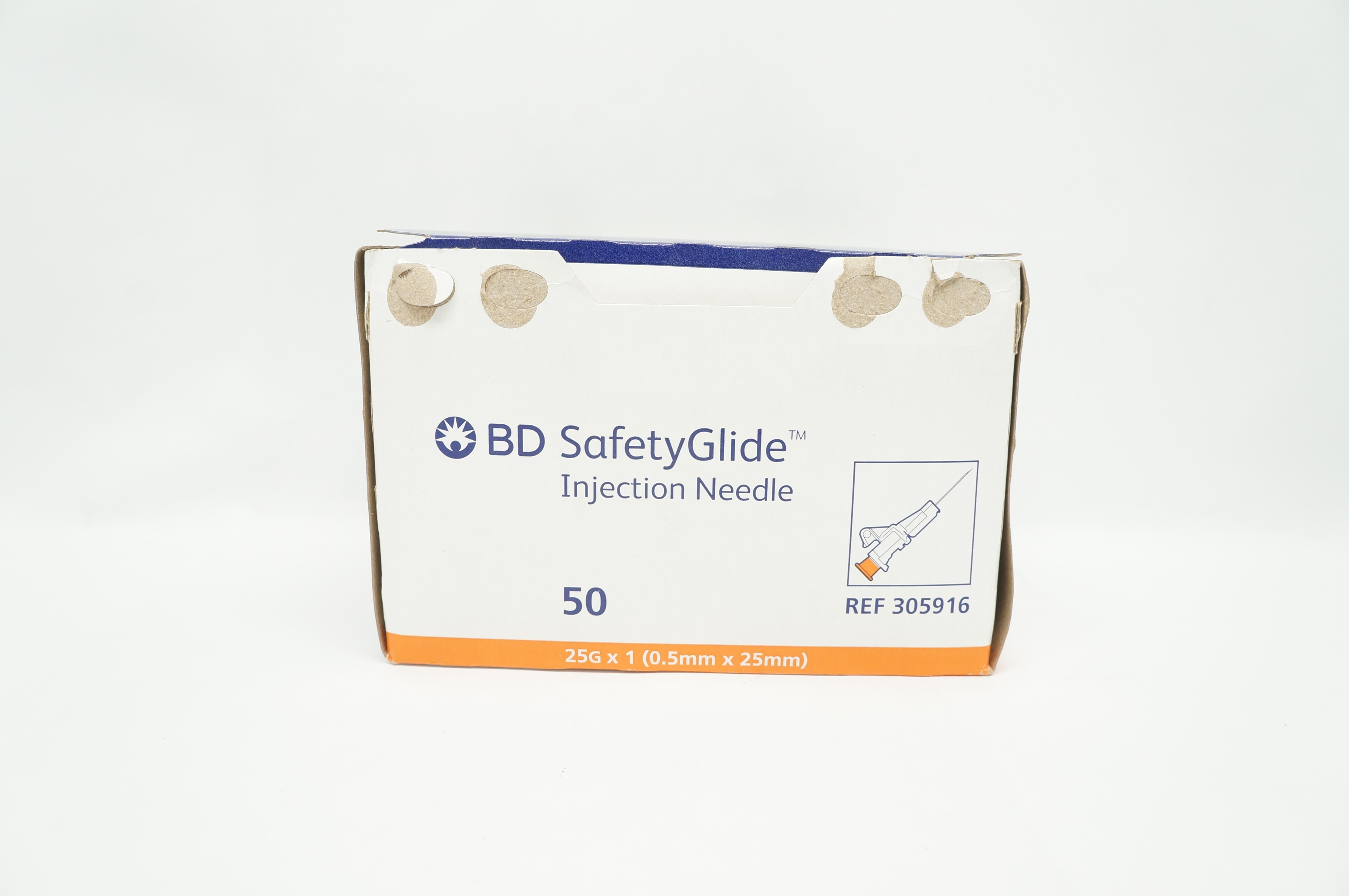 BD 305916 Safety Glide Injection Ndle 25G x 1 - Box of 50