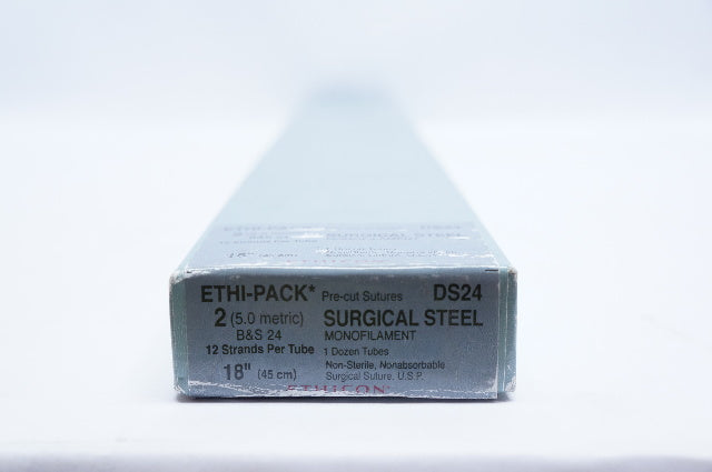 Ethicon DS24 2 SURGICAL STEEL, B&S 24, 18inch - Box of 11