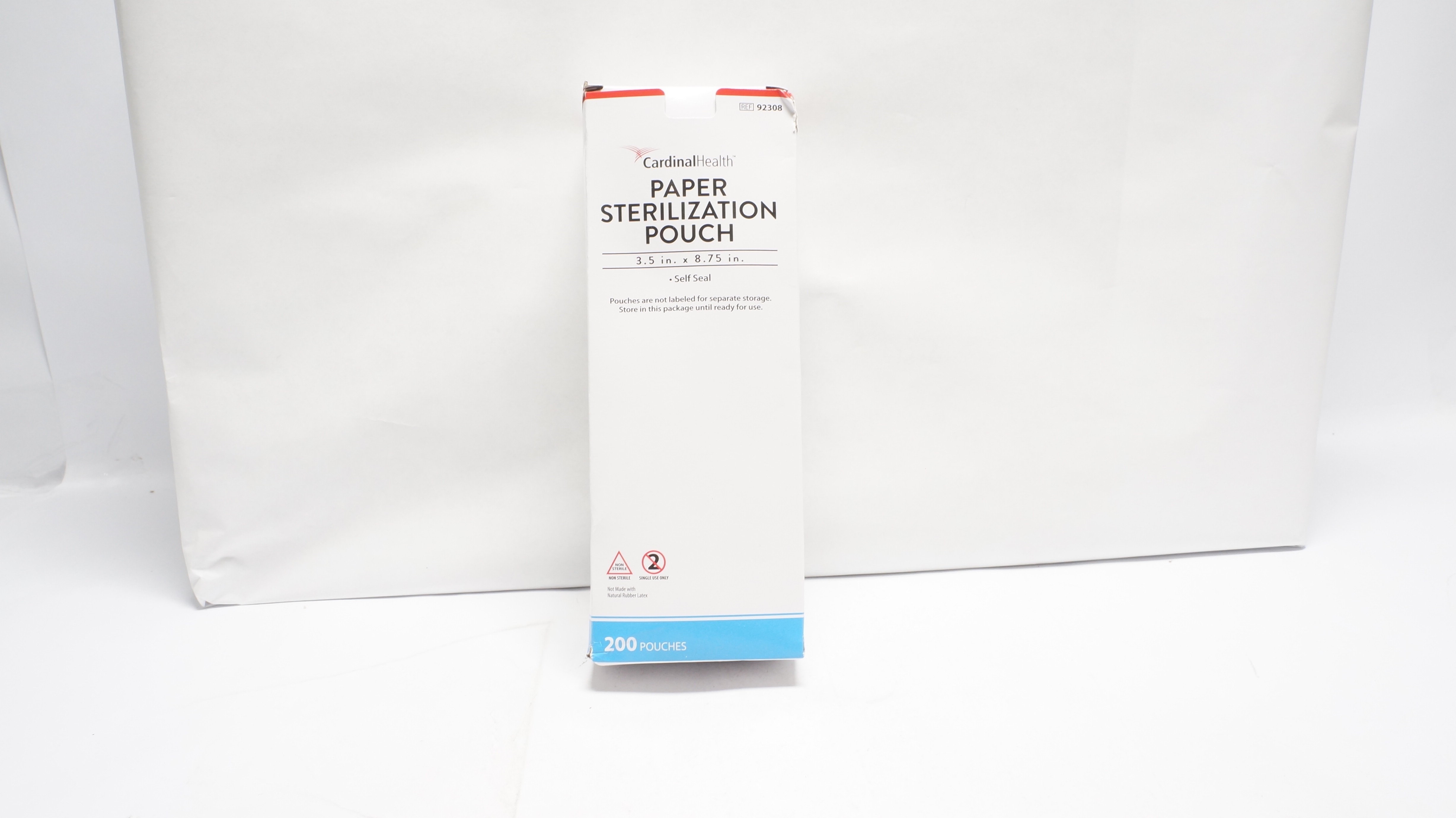 Cardinal Health 92308 Paper Sterilization Pouch 3.5In x 8.75In Self Seal