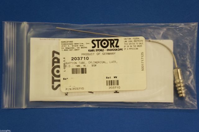 Karl Storz 203710 Suction Tube Cylinrical Luer OD 1mm WL 9cm