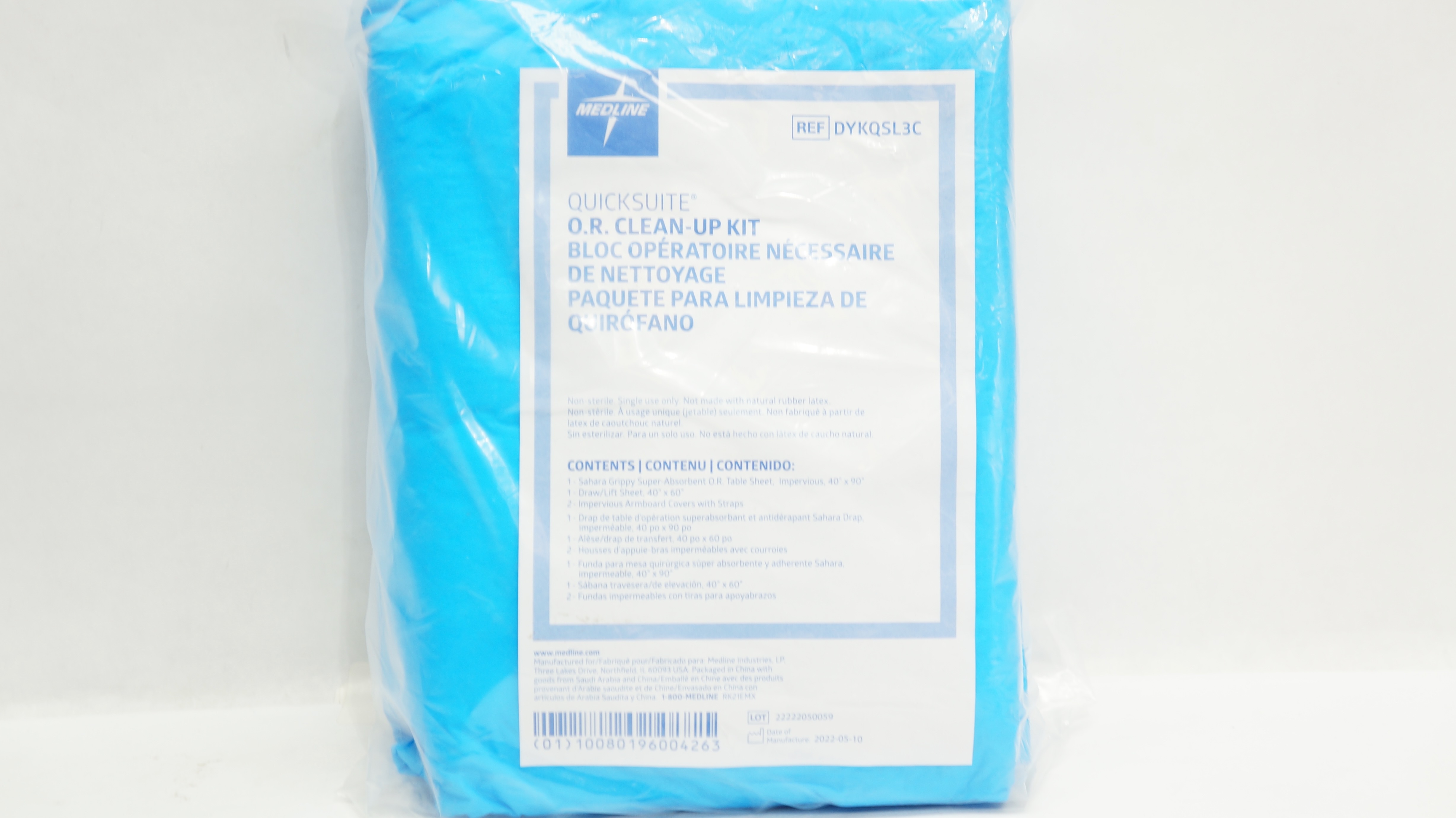 Medline DYKQSL3C Qucksuite O.R. Clean-Up Kit