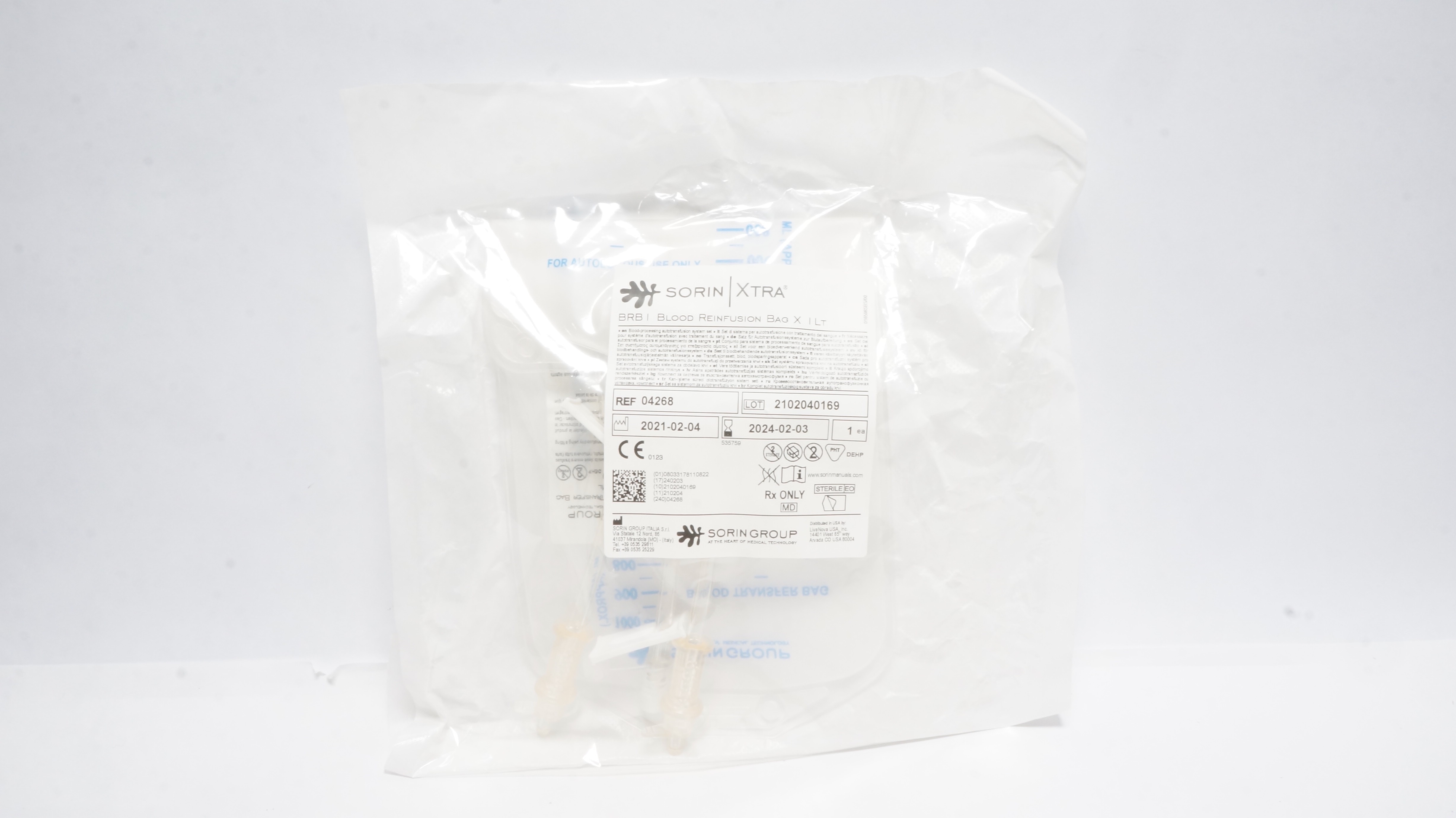 Sorin Group 04268 XTRA Blood Reinfusion Bag X LT (x)