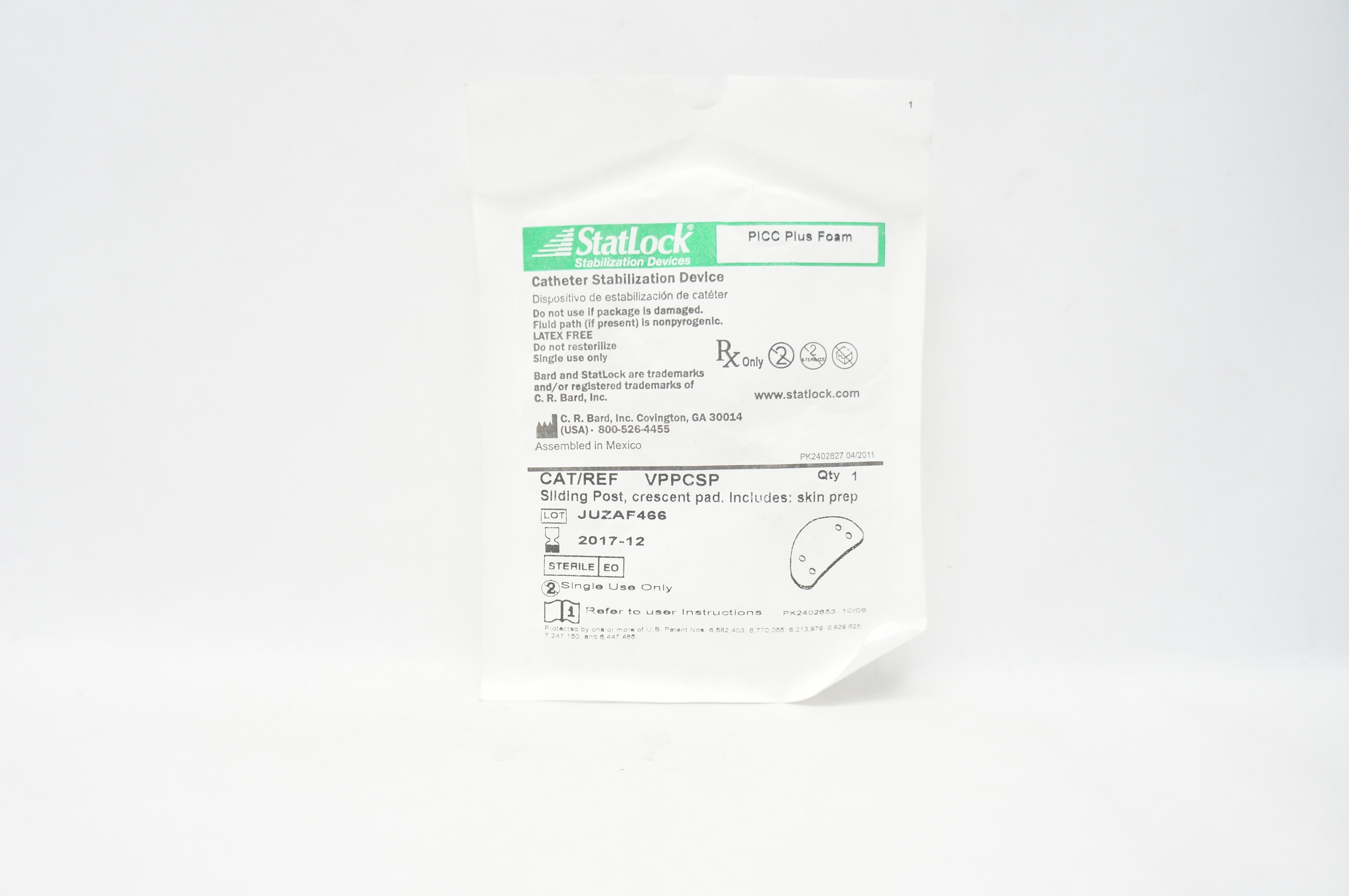 Bard VPPCSP StatLock Cath. Stabilization Device PICC Plus (x)