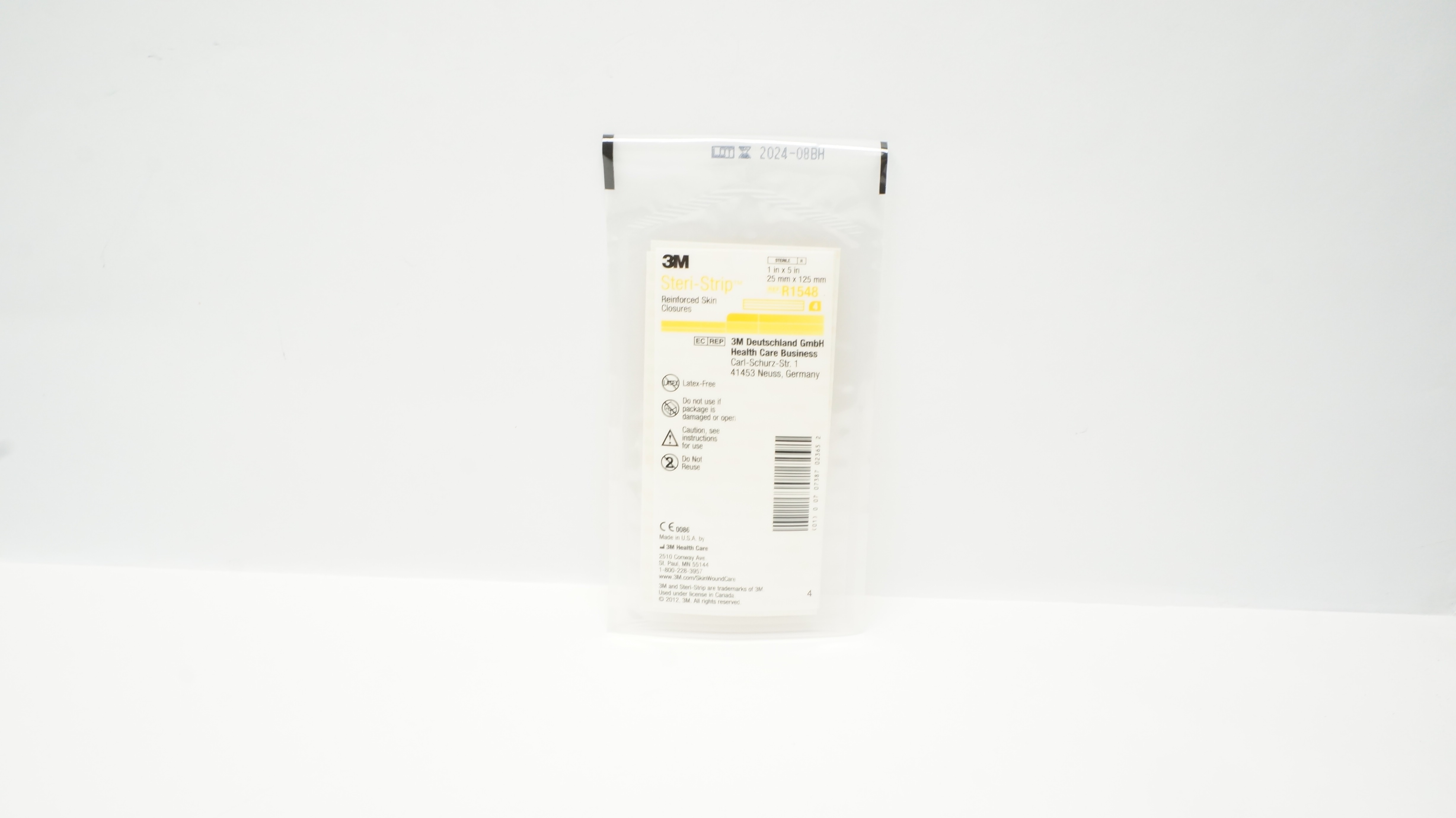 3M R1548 Steri-Strip Reinforced Skin Closures 1inch x 5inch (x) - Pack of 4