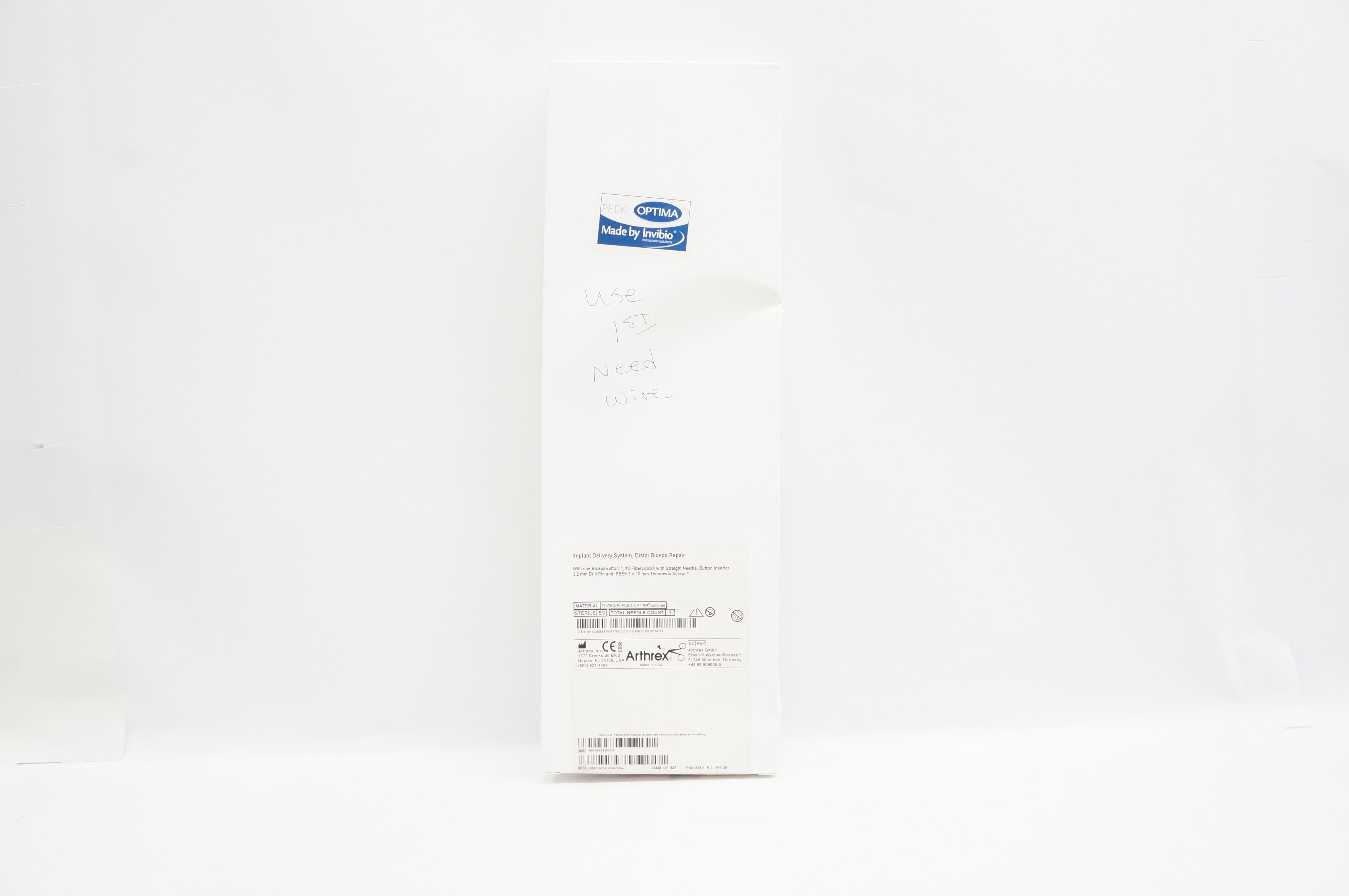 Arthrex AR-2260 Implant Delivery System Distal Biceps Repair