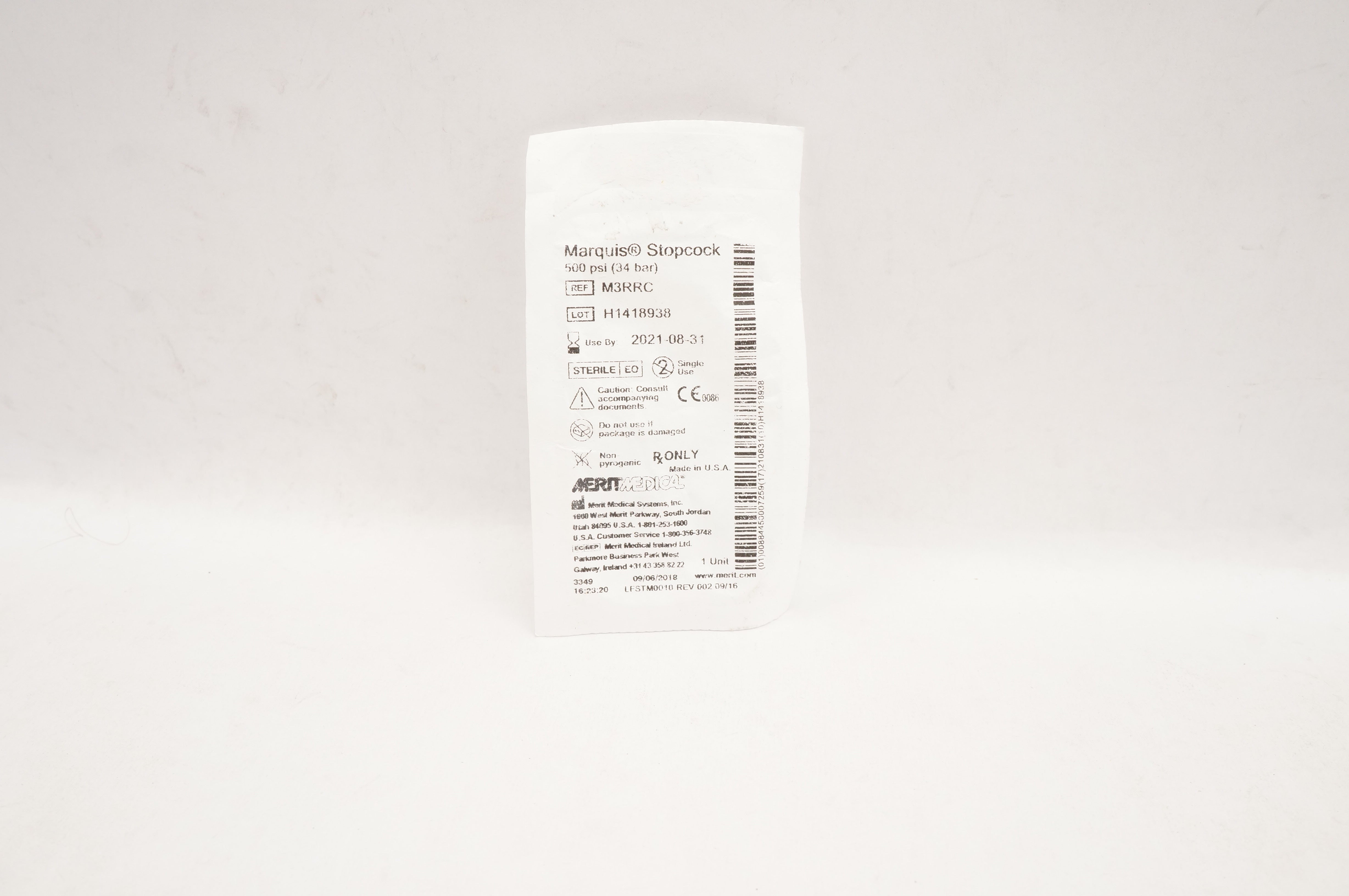 Merit Medical M3RRC Marquis Stopcock 500psi (x)