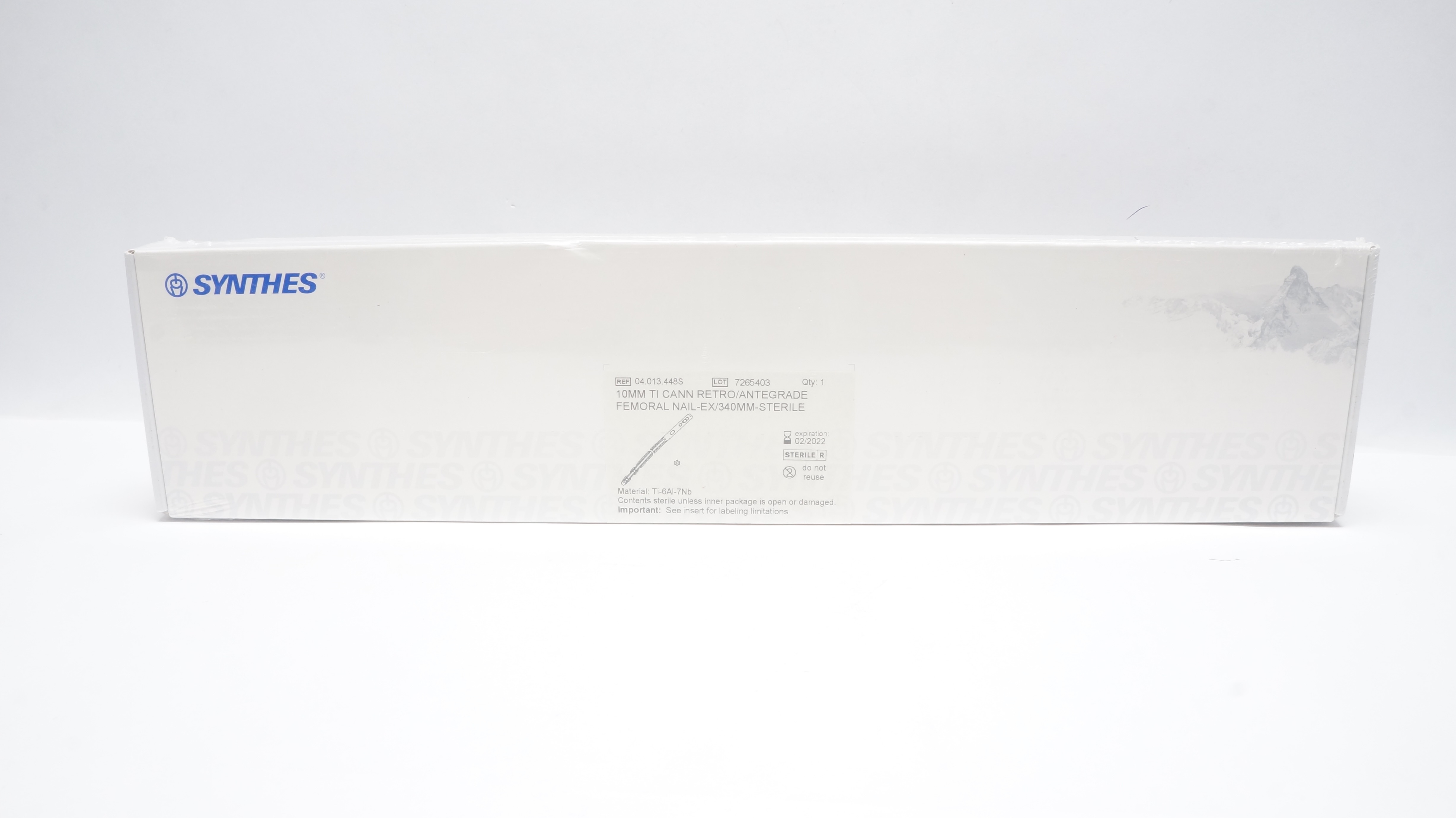 Synthes 04.013.448S 10mm TI CANN RETRO/ANTEGRADE FEMORAL NAIL-EX/340mm (x)