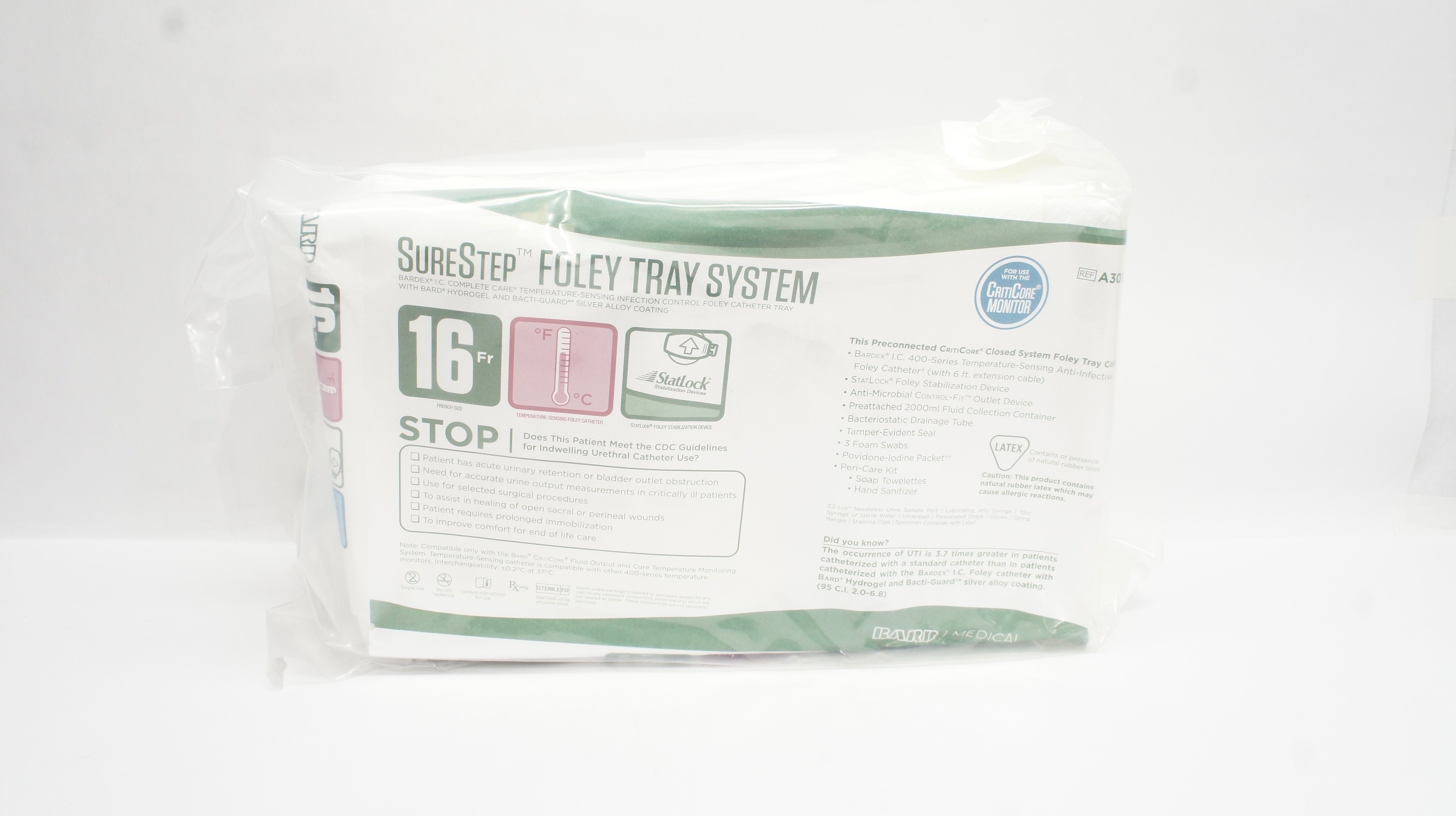 Bard A301216A Statlock SureStep Foley Tray System 16Fr