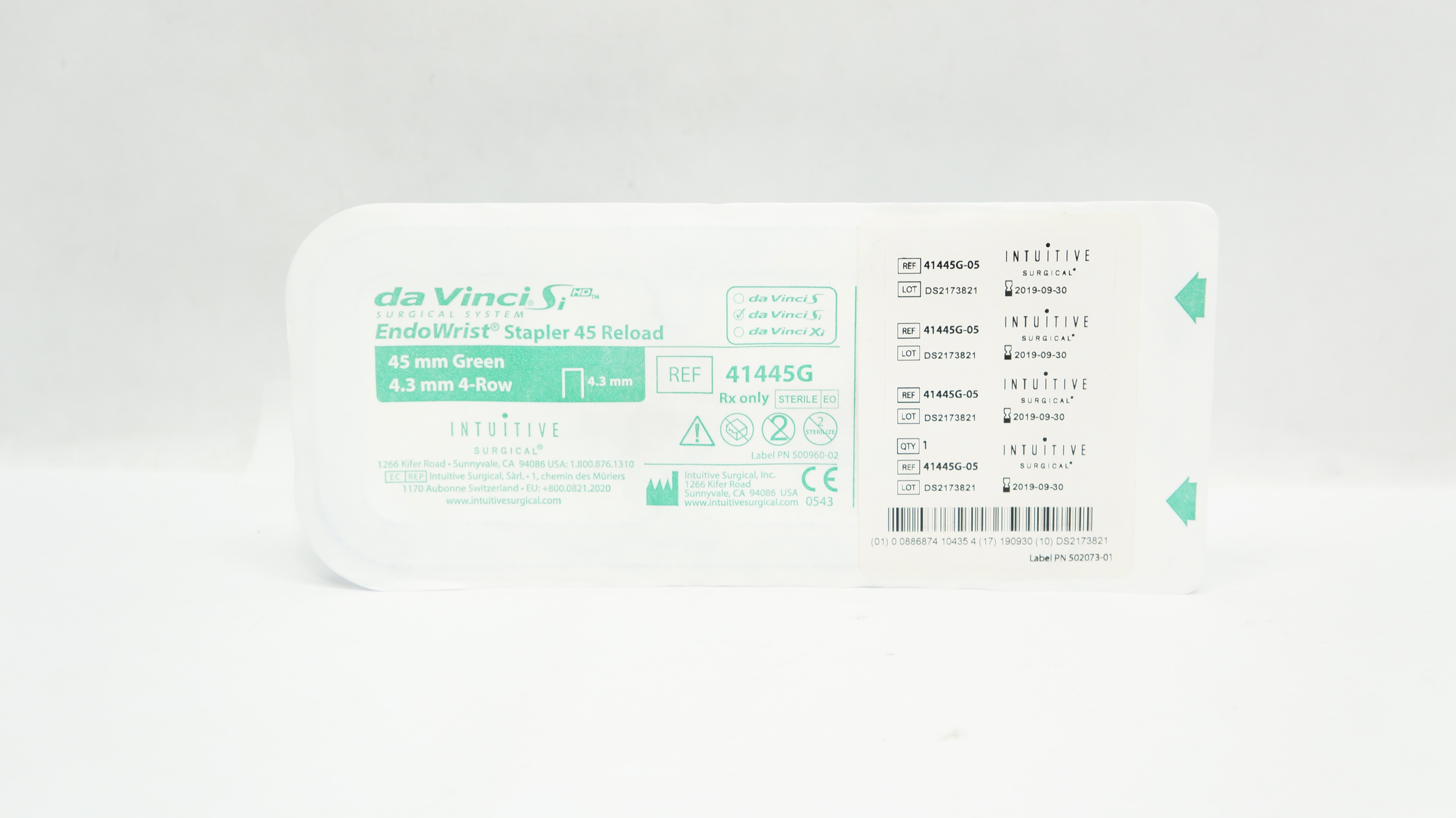 INTUITIVE 41445G-05 da Vinci Si EndoWrist Stapler 45 Reload 45mm x 4.3mm (x)