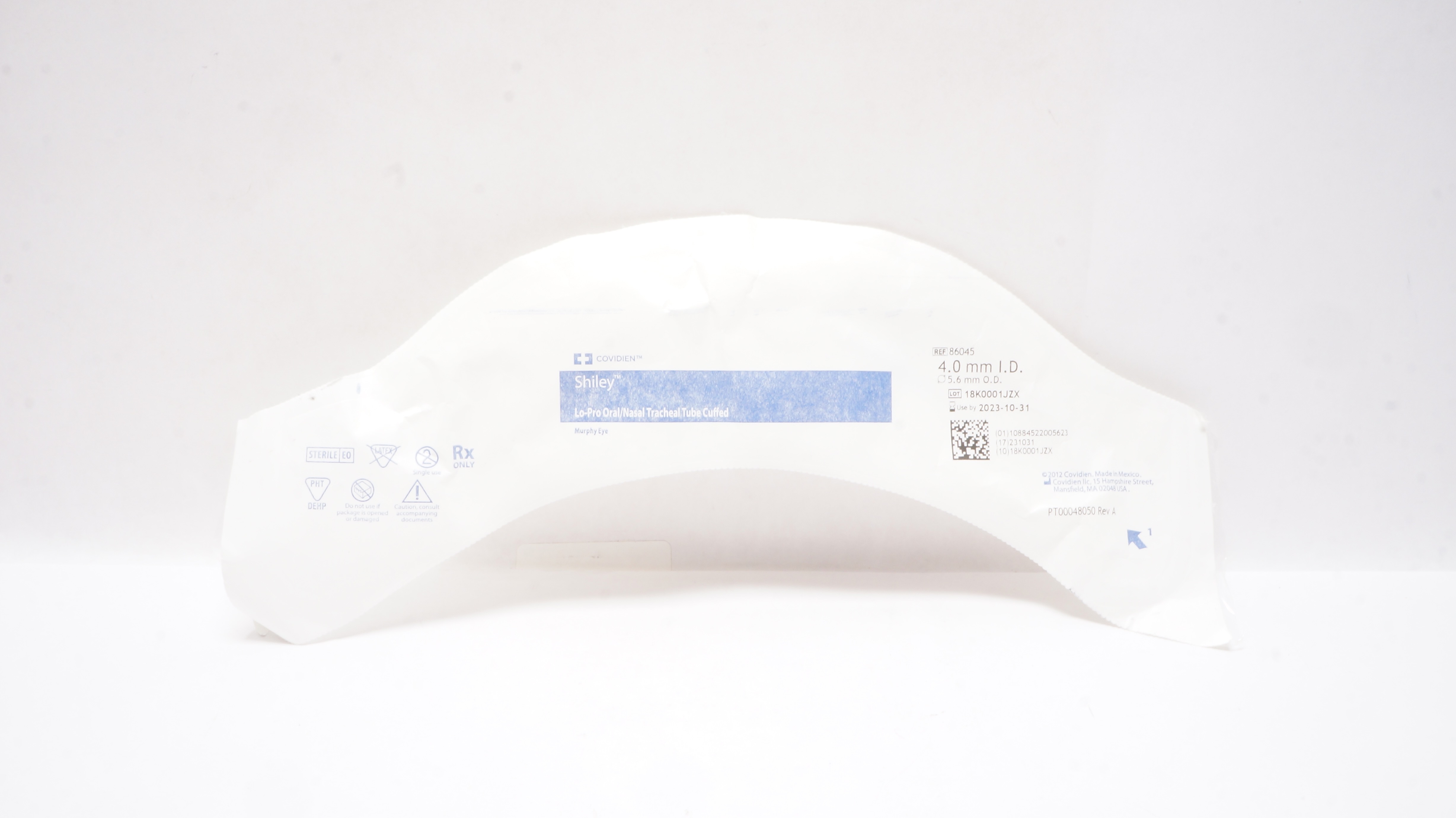 Covidien 86045 Shiley Lo-Pro Oral/Nasal Tracheal Tube Cuffed 4.0ID x 5.6mmOD (x)
