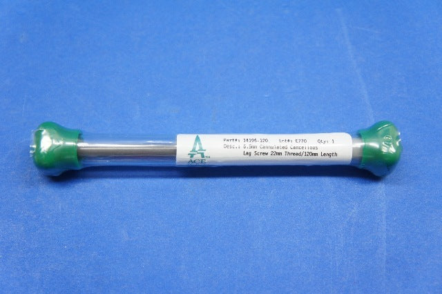 ACE 14196-120 Cannulated Cancellous 6.5mm, Lag Screw 22mm Thread/120mm Length