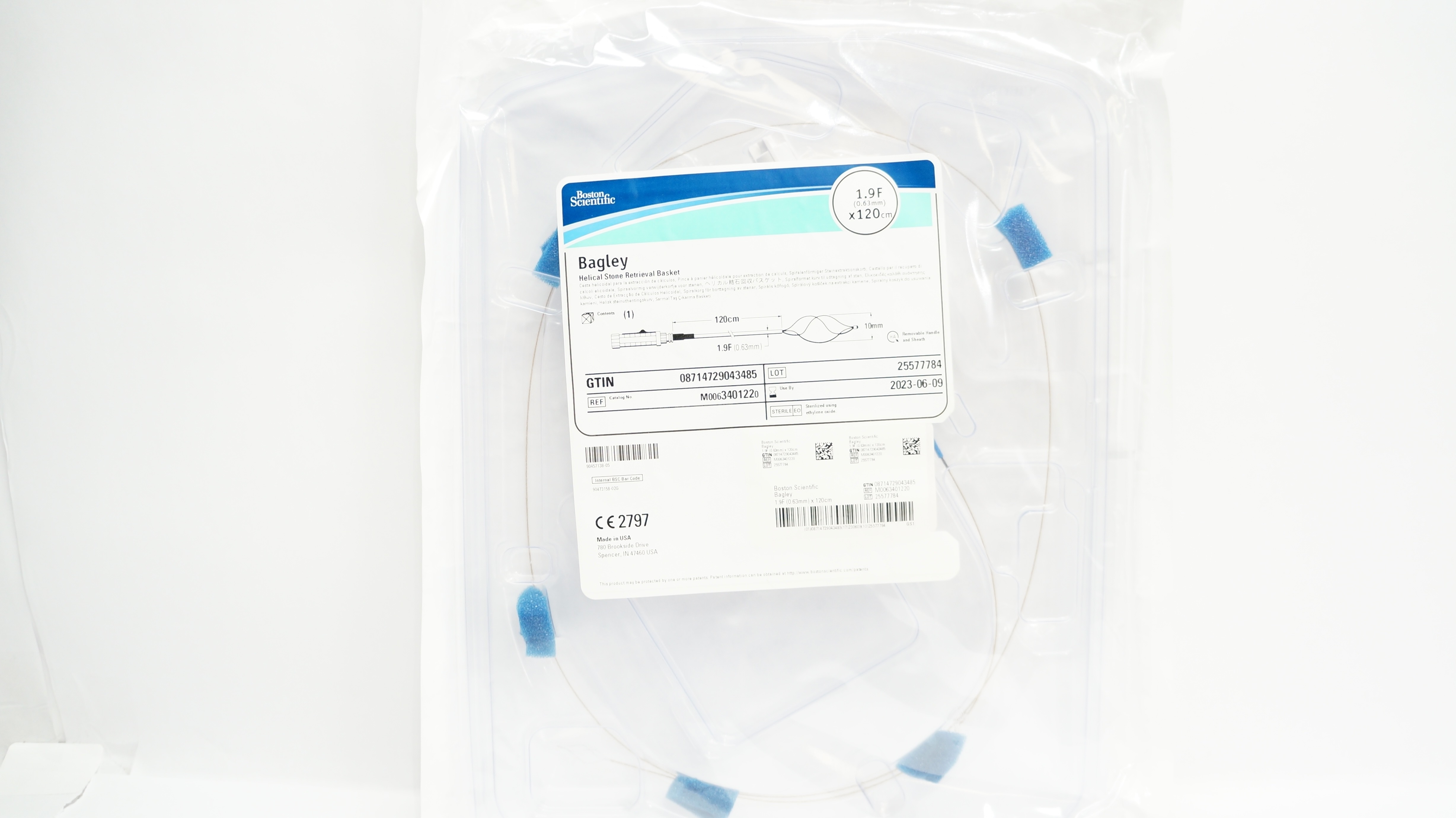 Boston Scientific M0063401220 Helical Stone Retrieval Basket 1.9F x 120cm (x)