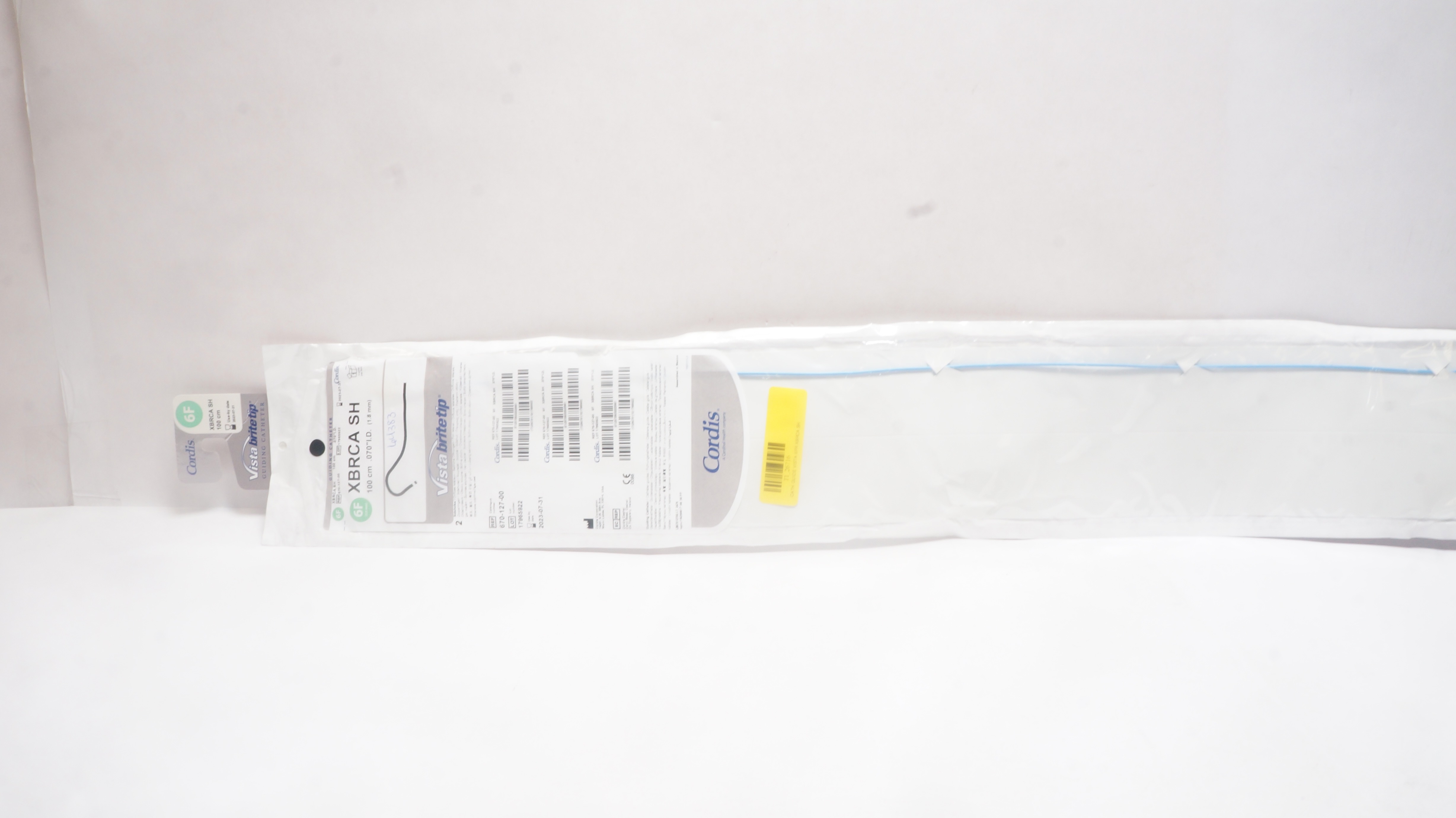 Cordis 670-127-00 XBRCA SH Guiding Cath. 6F x 100cm x .070in