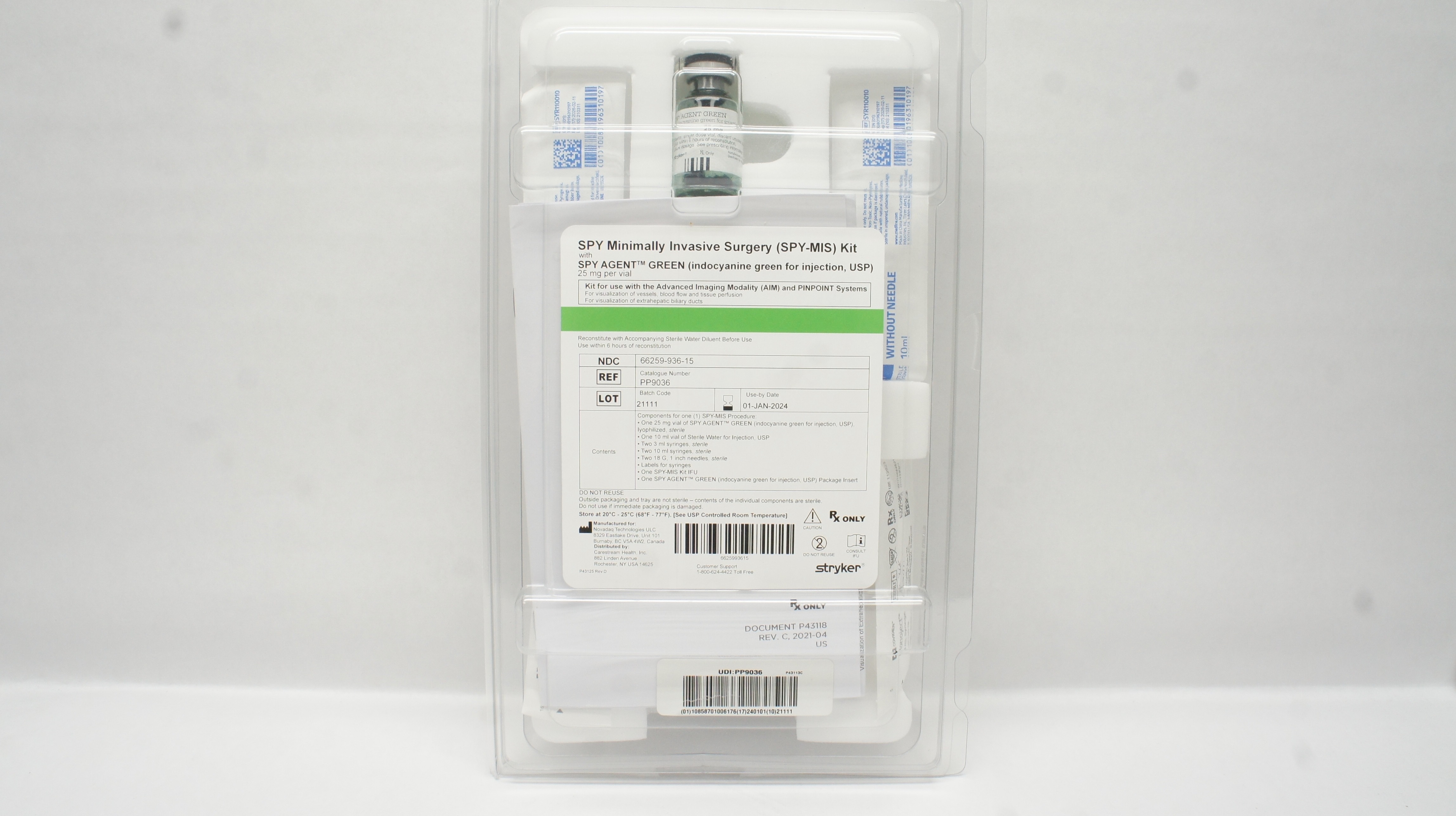 Novadaq PP9036 Stryker SPY Minimally Invasive Surgery Kit (x)
