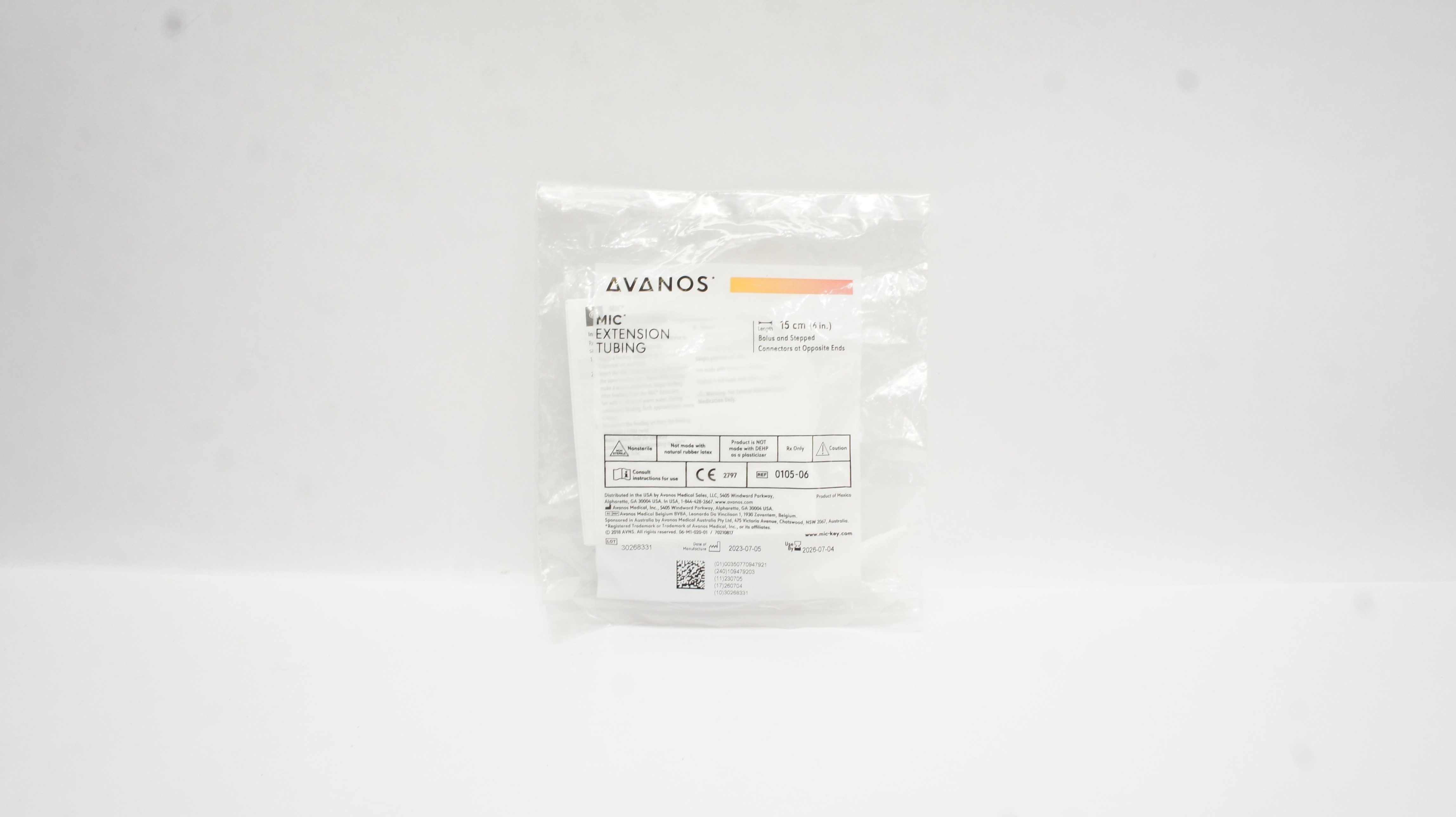 Avanos 0105-06 MIC Extension Tubing 6inch