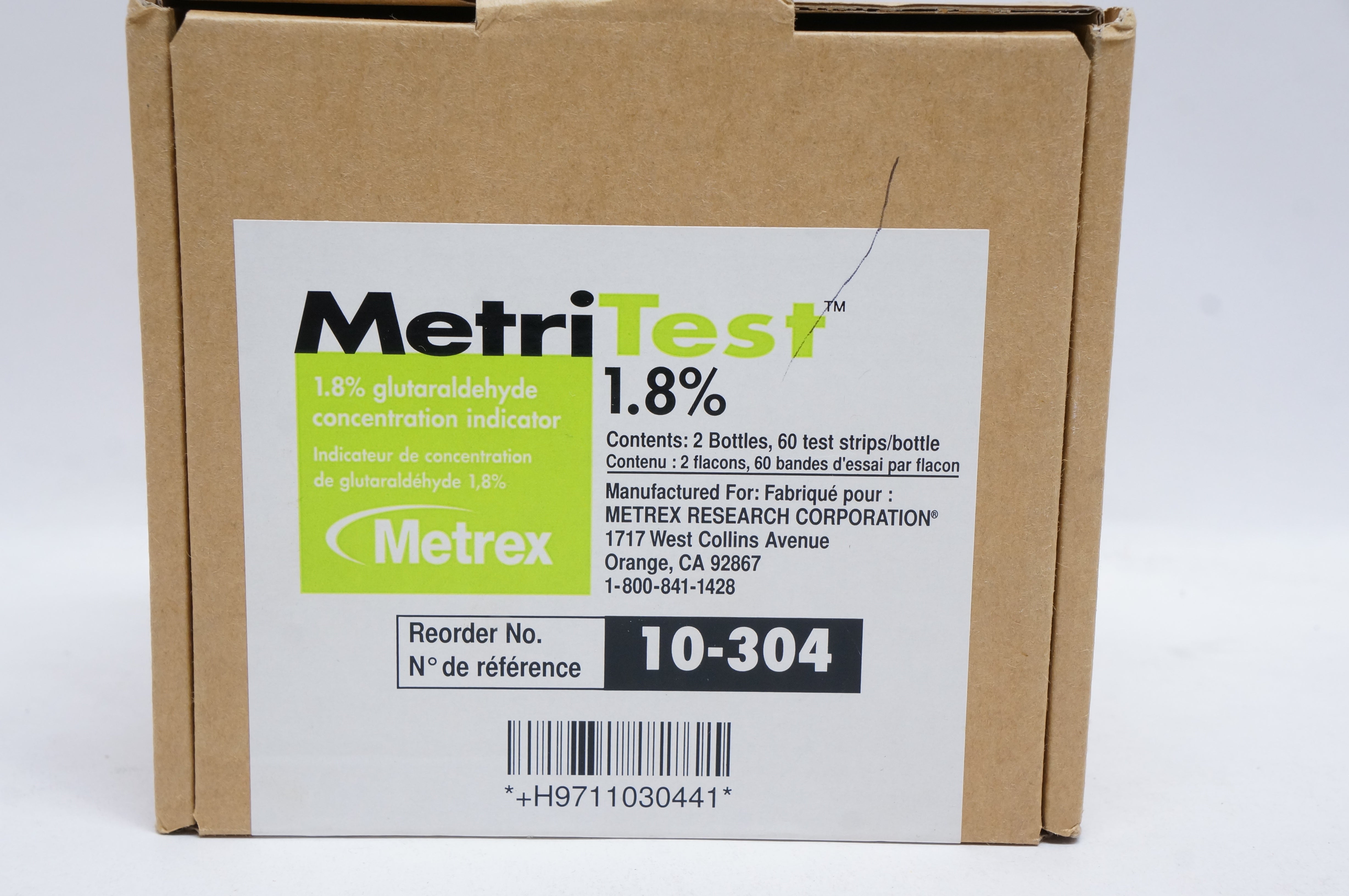 Metrex 10-304 Research Corporation MetriTest Strips 1.8%, Infection Control (x)