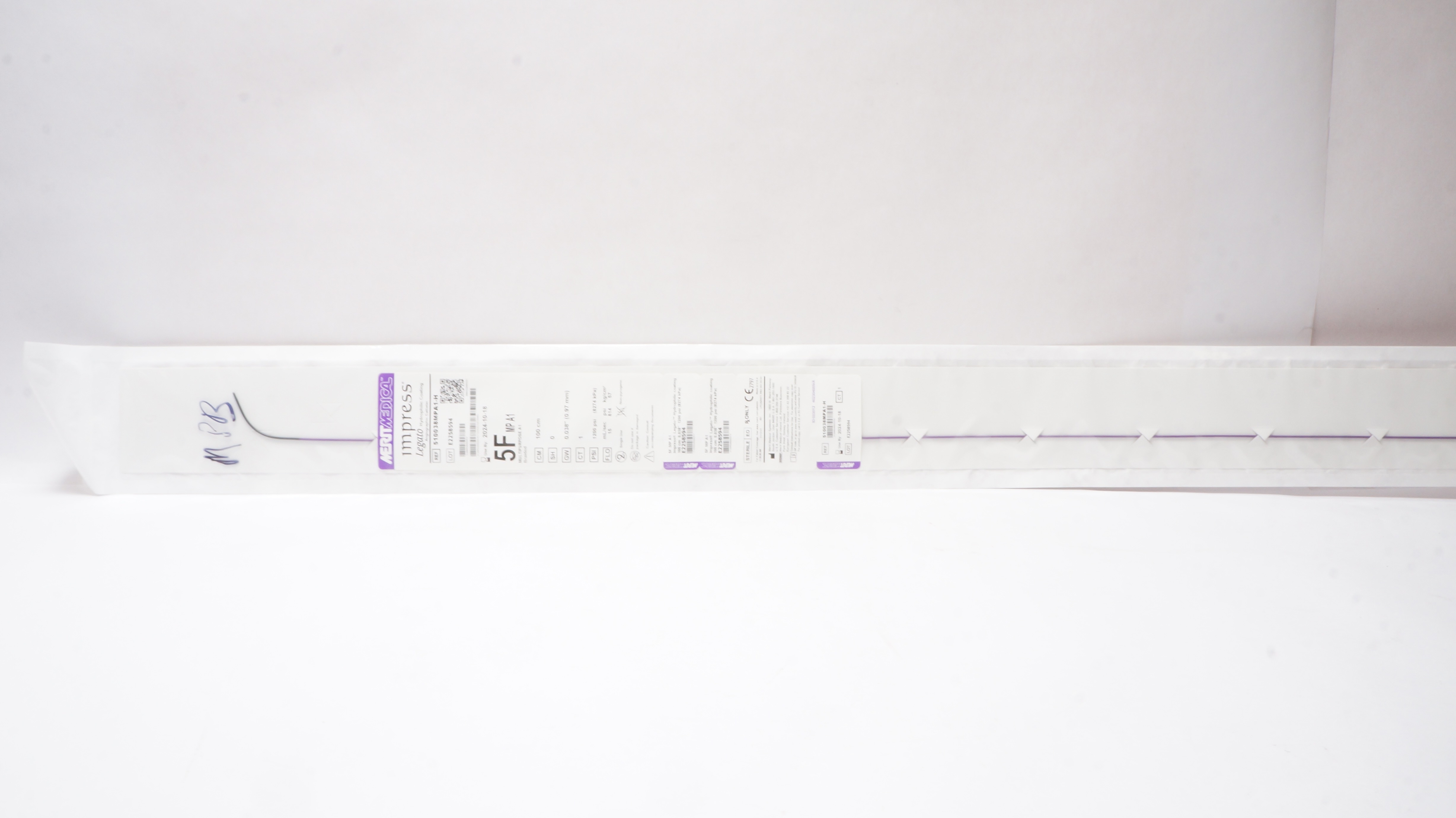 Merit Medical 510038MPA1-H Impress Legato  Angiographic Cath. 5F