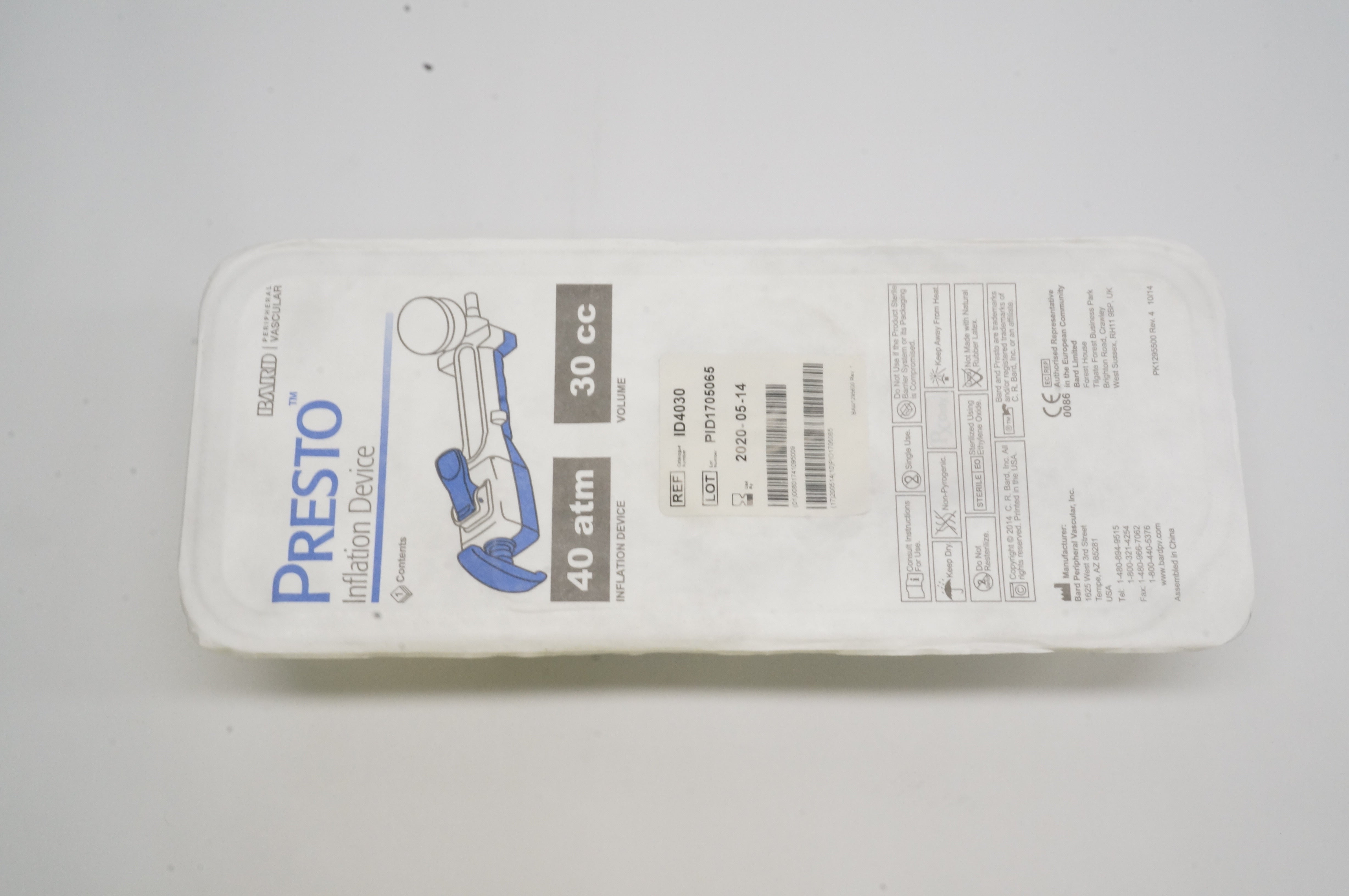 Bard ID4030 Presto Inflation Device 40 atm. 30cc (x)