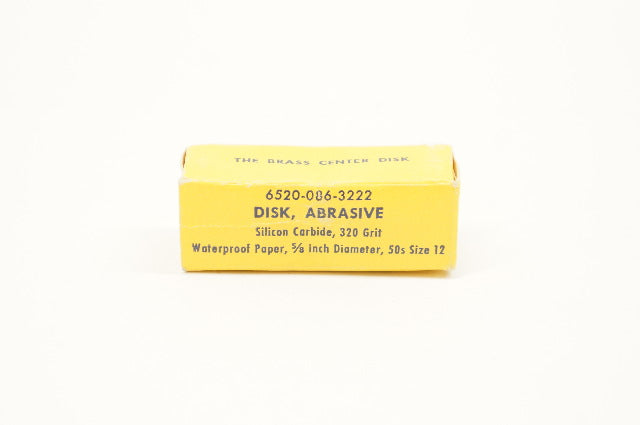Moore Abrasive Disk, Silicone Carbide, 320 Grit, 5/8inch, Size 12 - Box of 50